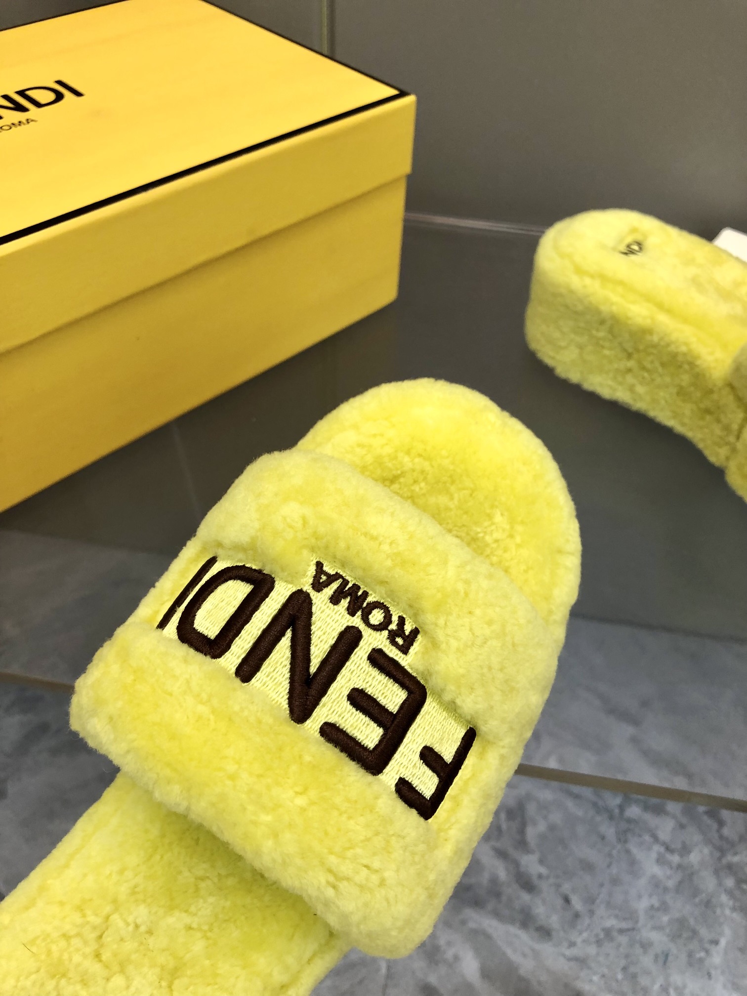 Fendi Furry Slippers