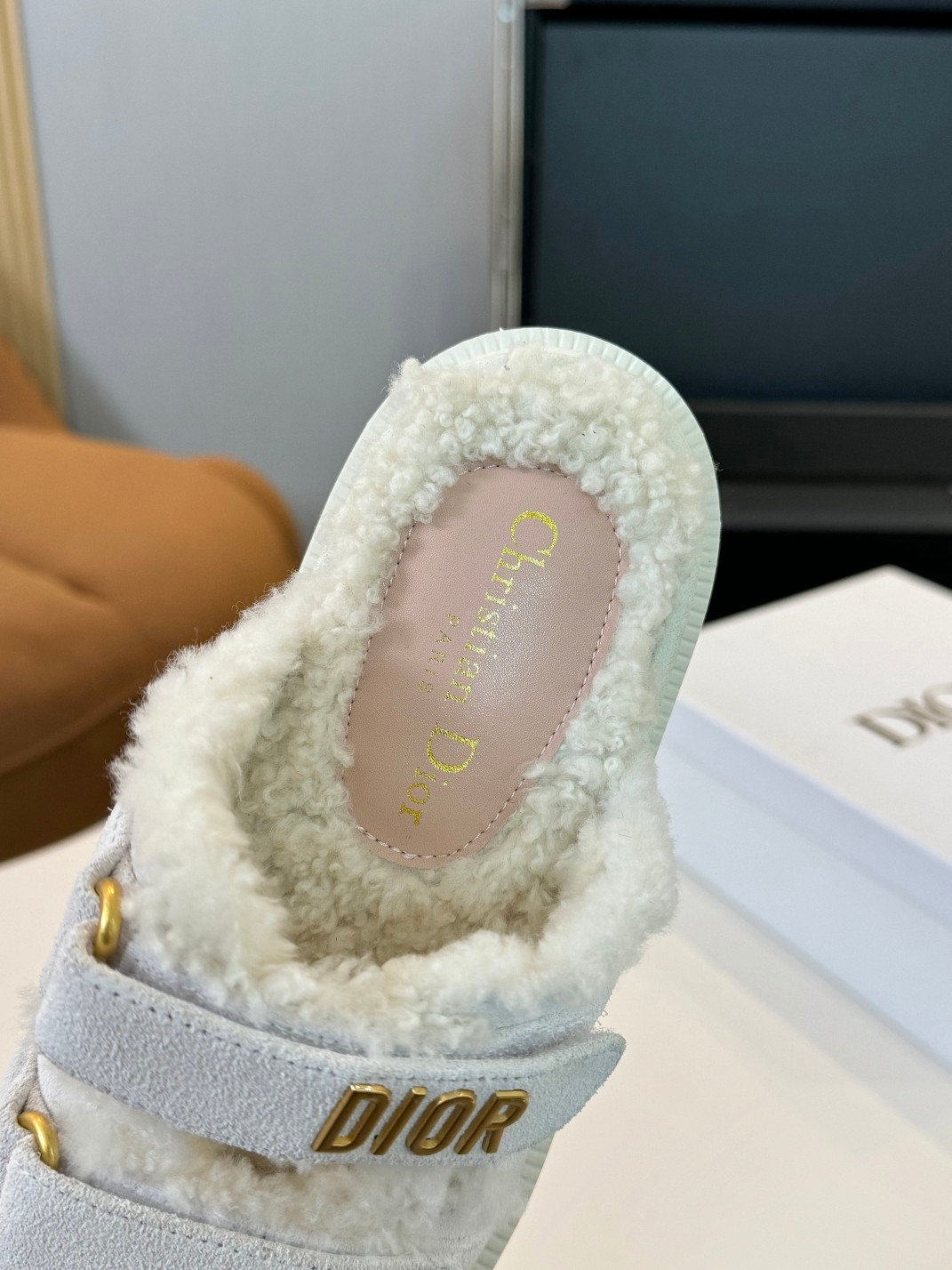 DIOR Act Autumn-Winter Wool Slide Sandals