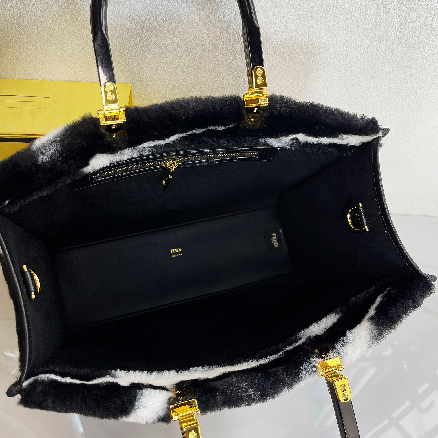 Fendi Mink Velvet Tote Handbag