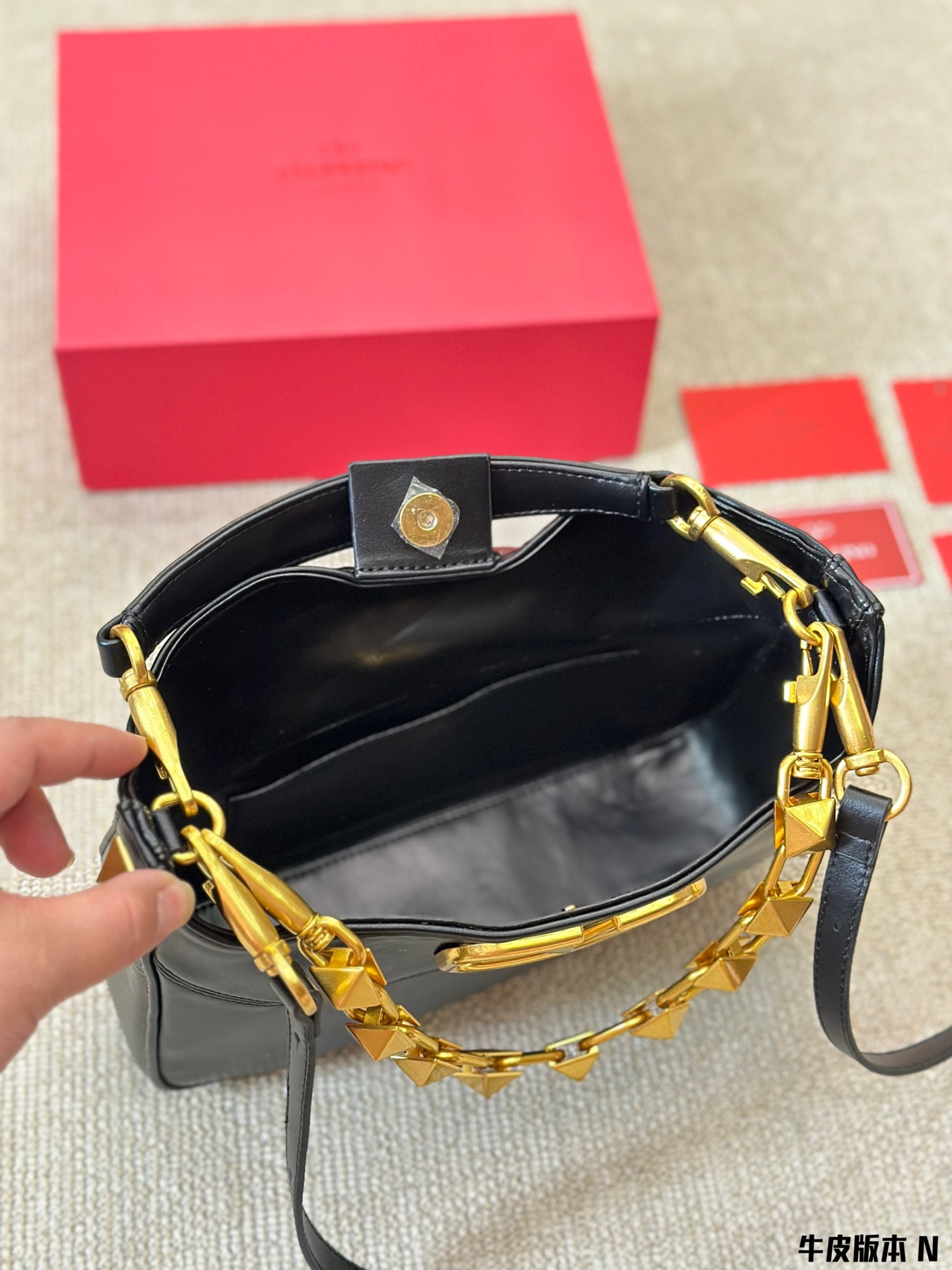 Valentino Classic Leather Handbag & Crossbody Bag