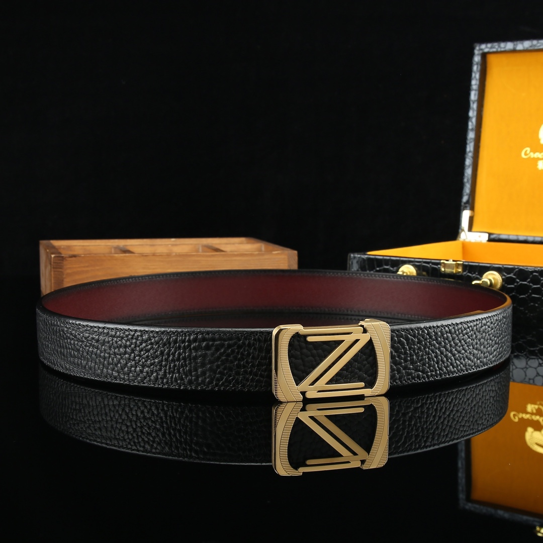 Z Logo Retrol Leather Belt
