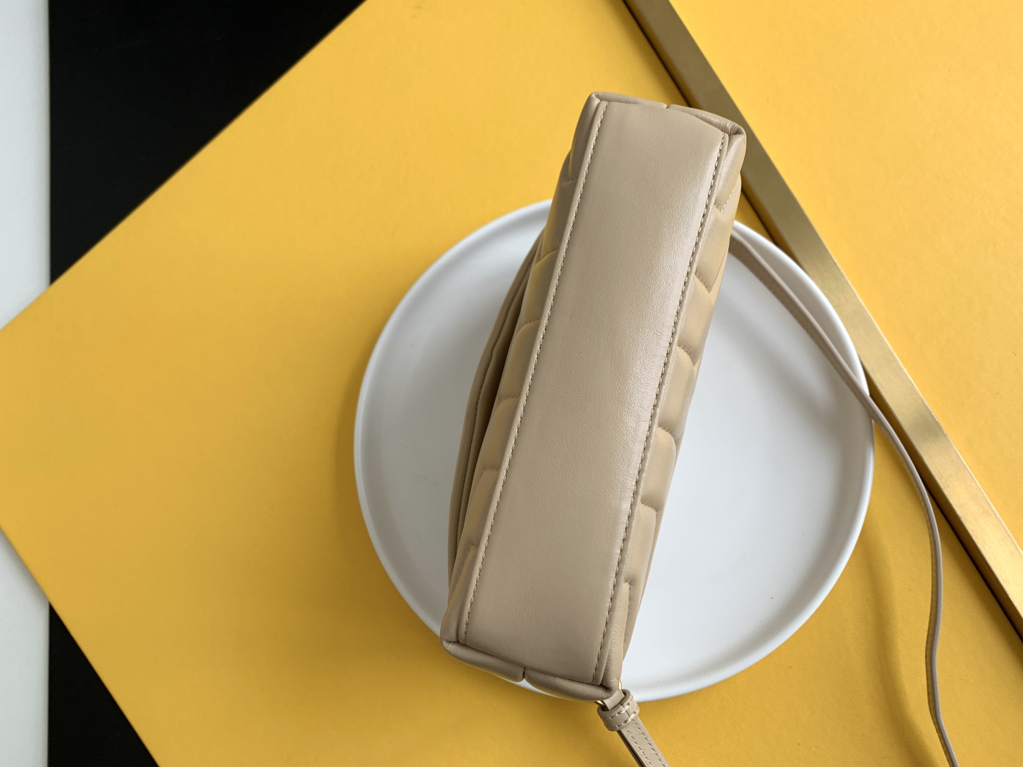 Saint Laurent Paris Beige Leather Women's Crossbody Bag