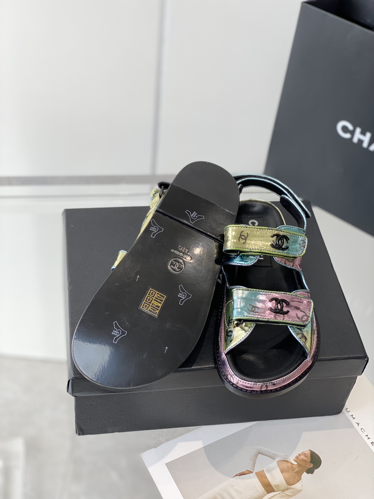 Chanel Velcro sandals
