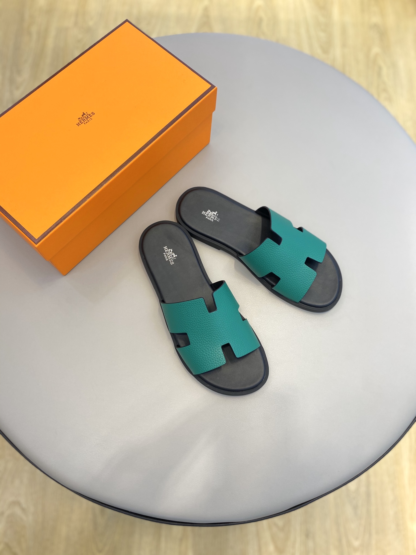 Hermès Classic H Logo Slip-On Sandals