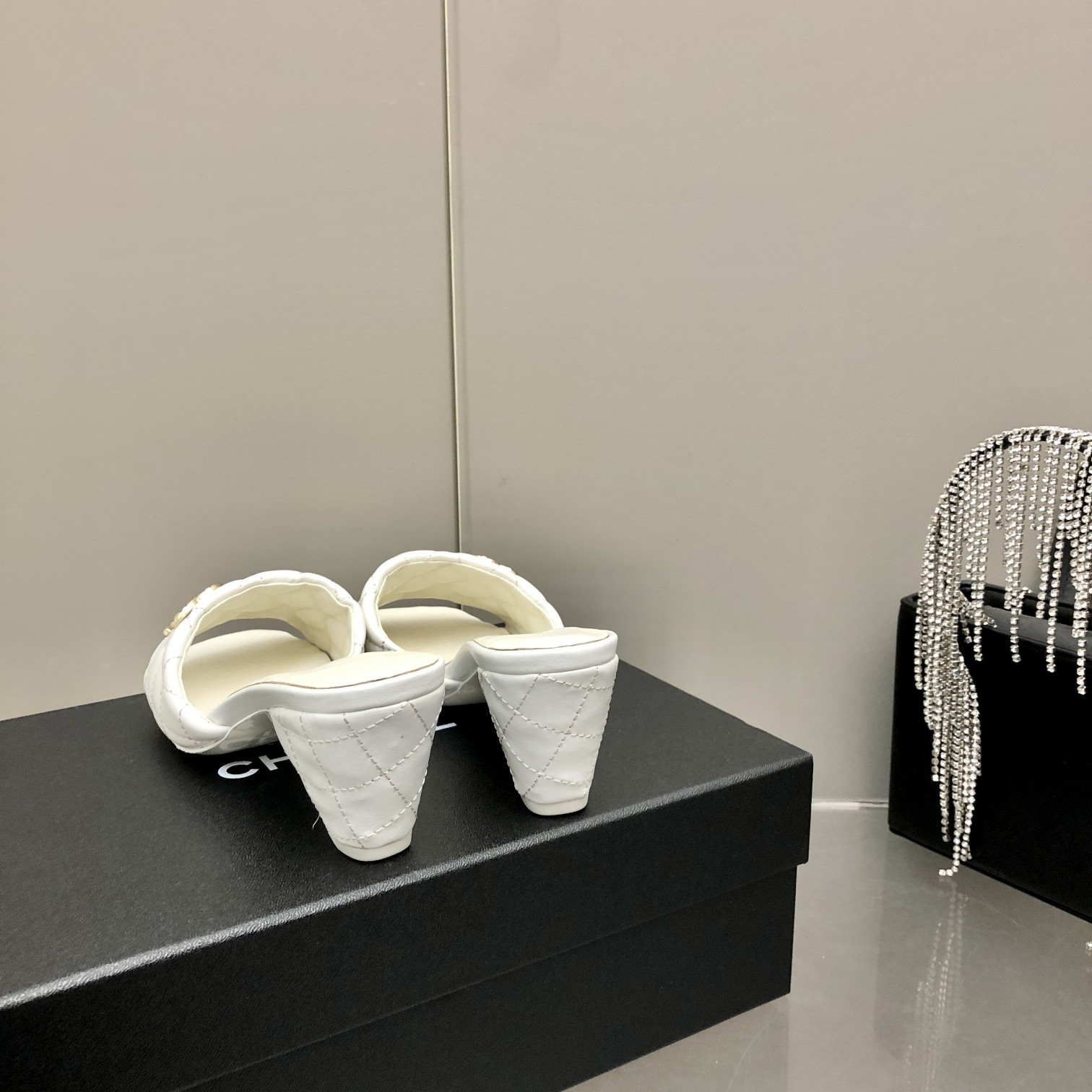 Chanel Sheepskin Low-Heel Mule Slippers