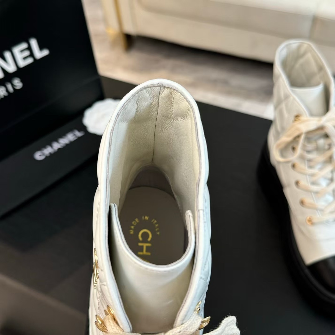 Chanel Sheepskin Short Boots