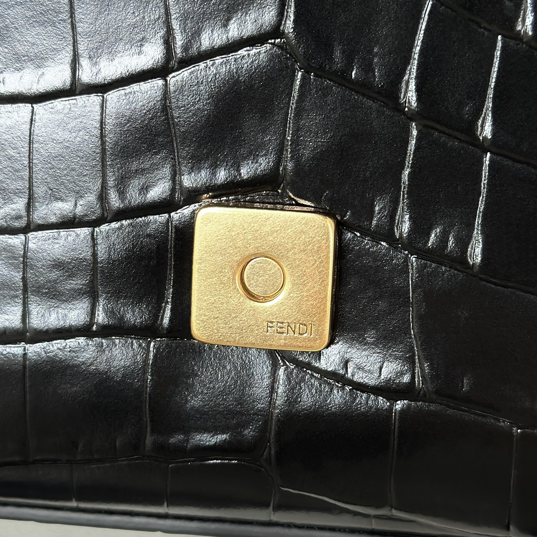 Fendi Baguette Crocodile Leather Handbag