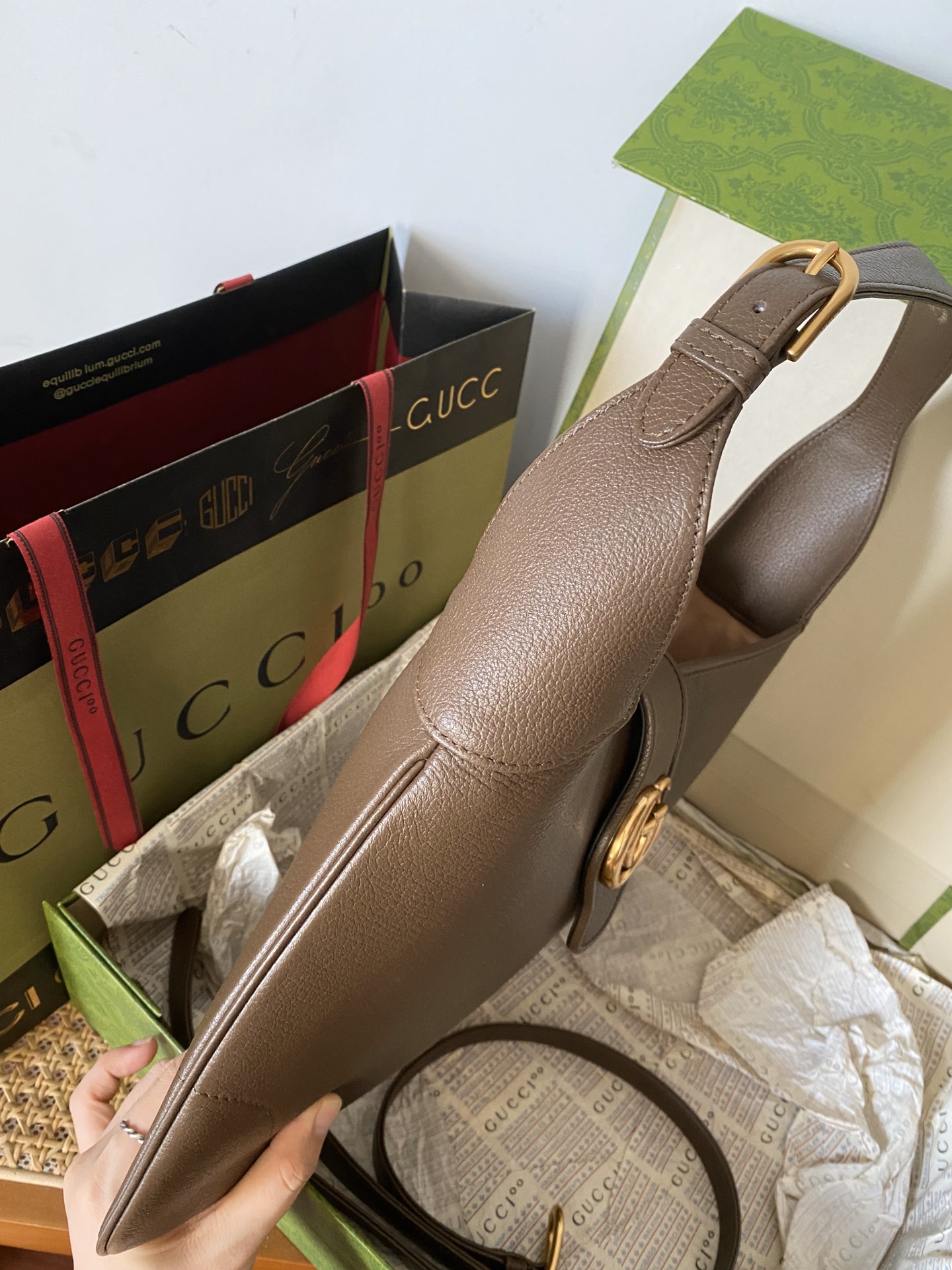 Gucci Soft Leather Underarm Bag