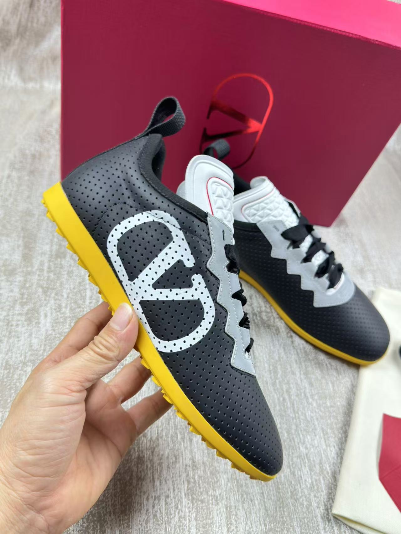 Valentino CHROMATHON Women's Perforated Suede Sneakers