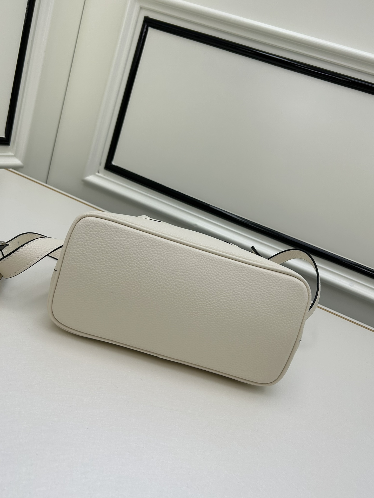 Prada Double Pebbled Leather Handbag