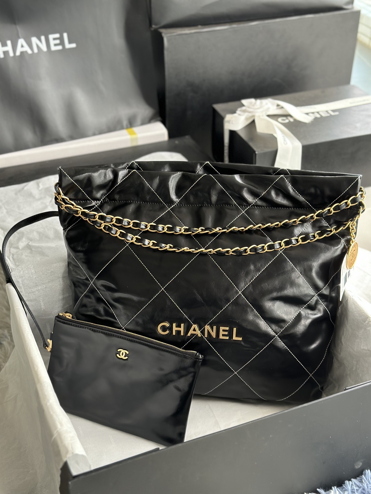 Chanel 22 Small Calfskin Bag