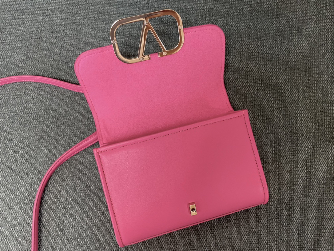 Valentino Rose Quartz Leather Crossbody Bag
