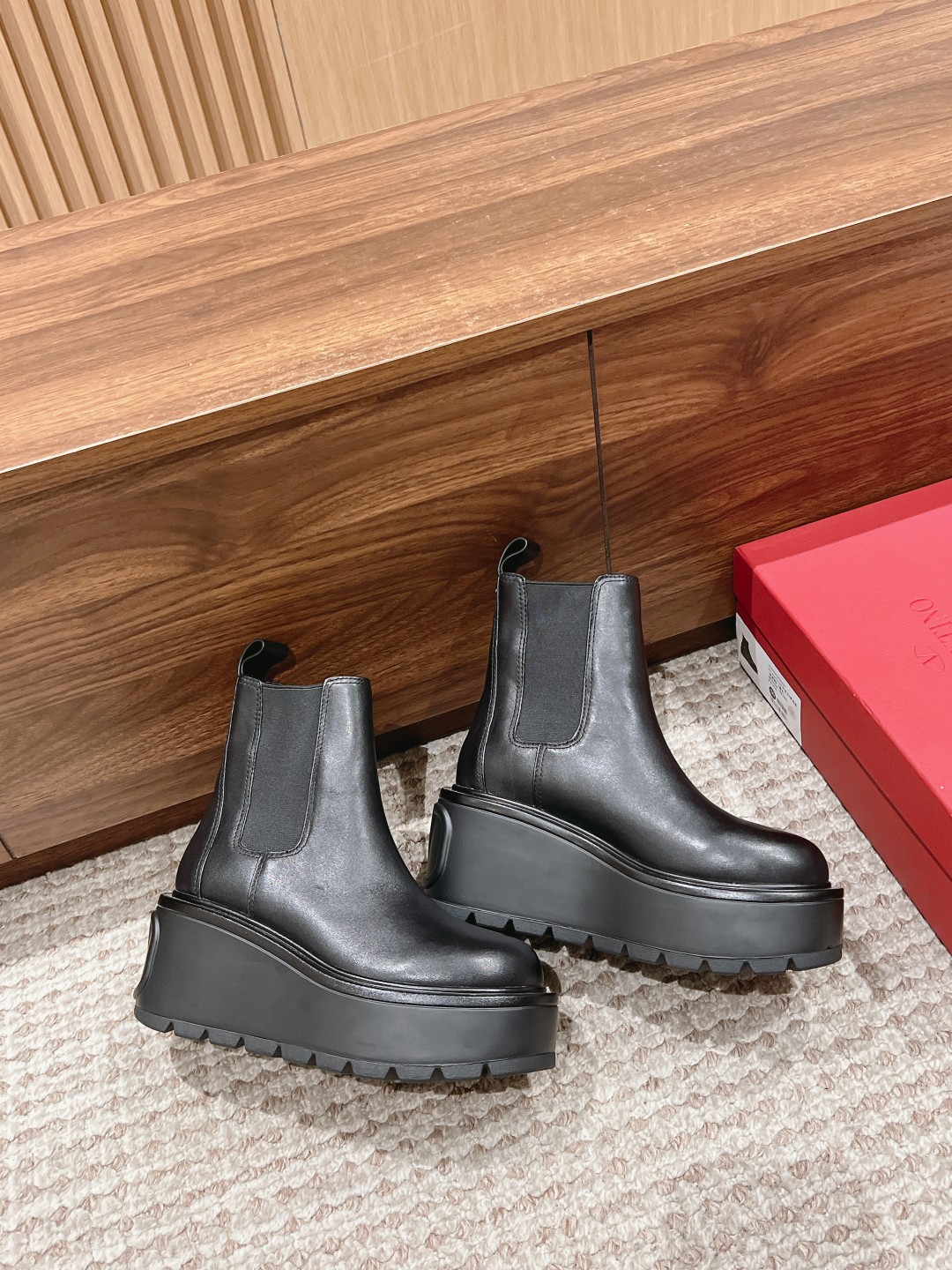 Valentino Leather Chunky Boot