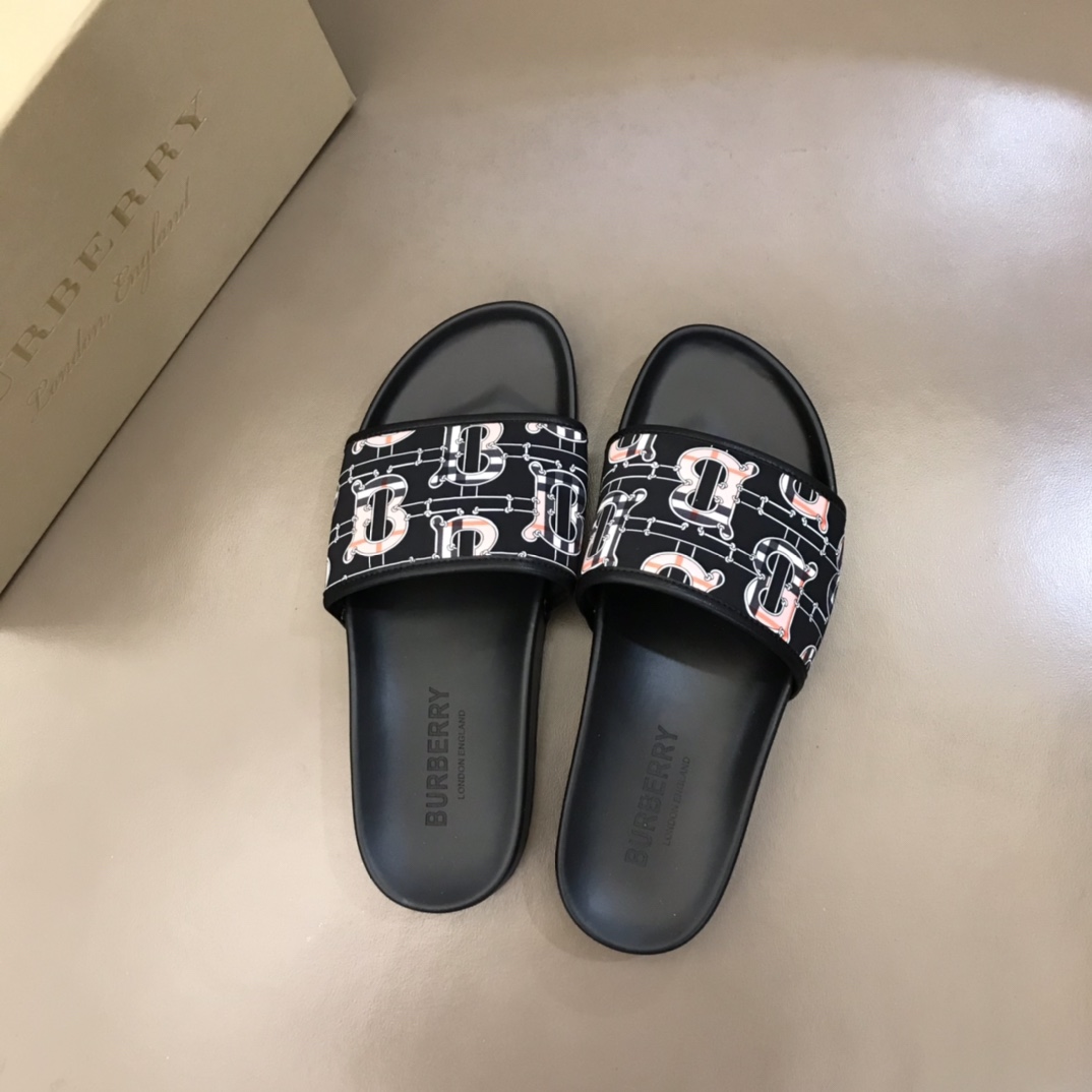 Burberry Printed Flat-sole Slippers