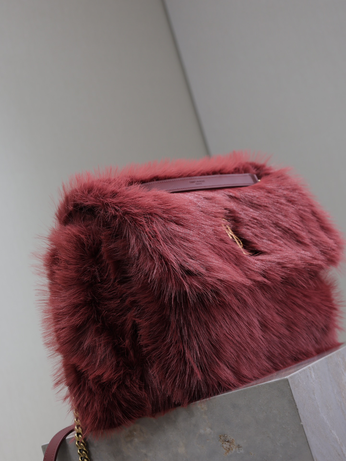 Saint Laurent Niki Bag in Rabbit Fur