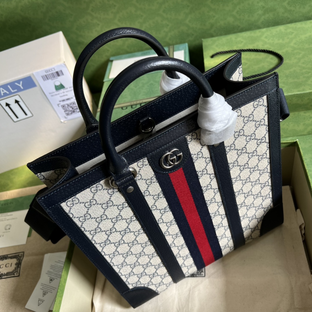 Gucci Classic Printed Premium Cowhide Large Handbag