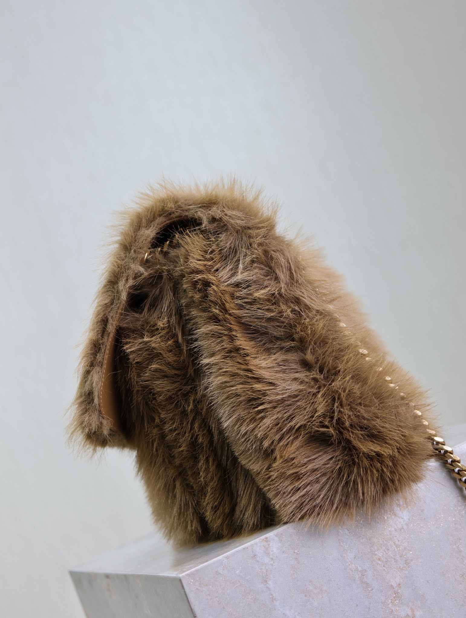 Saint Laurent Niki Bag in Rabbit Fur