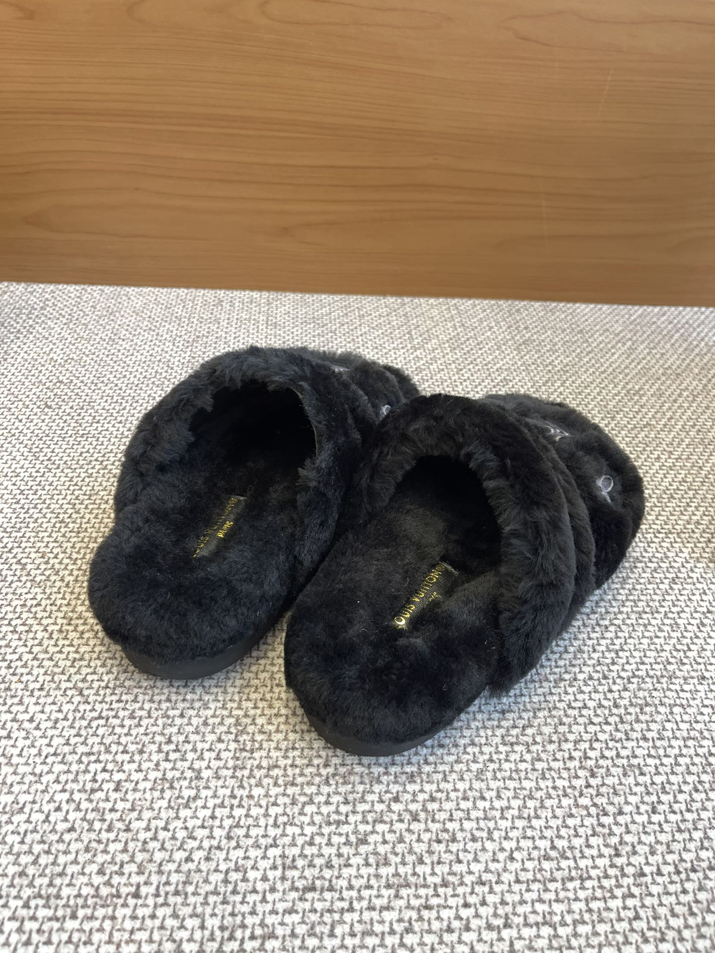 LV Flat Wool Slippers