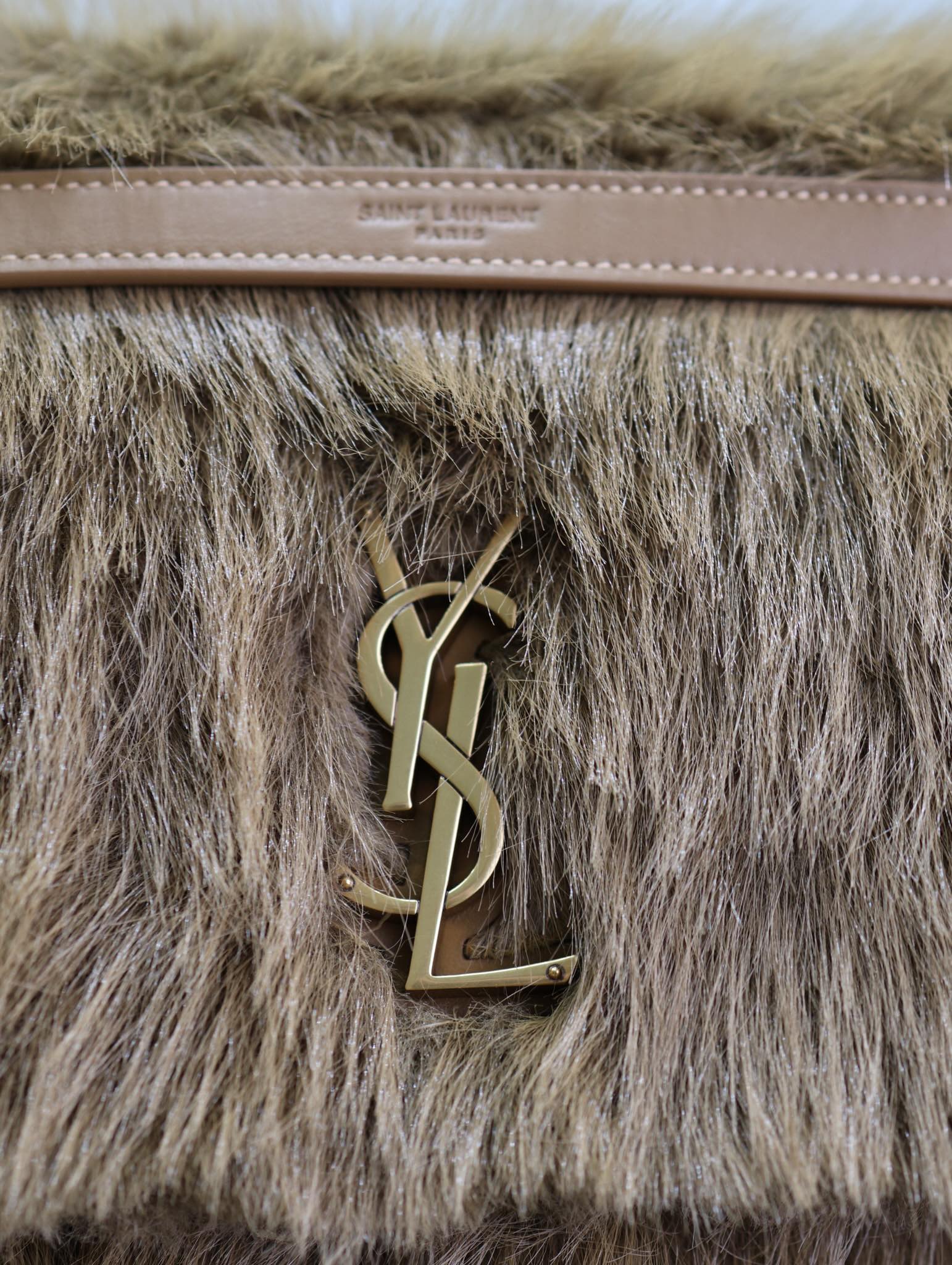 Saint Laurent Niki Bag in Rabbit Fur