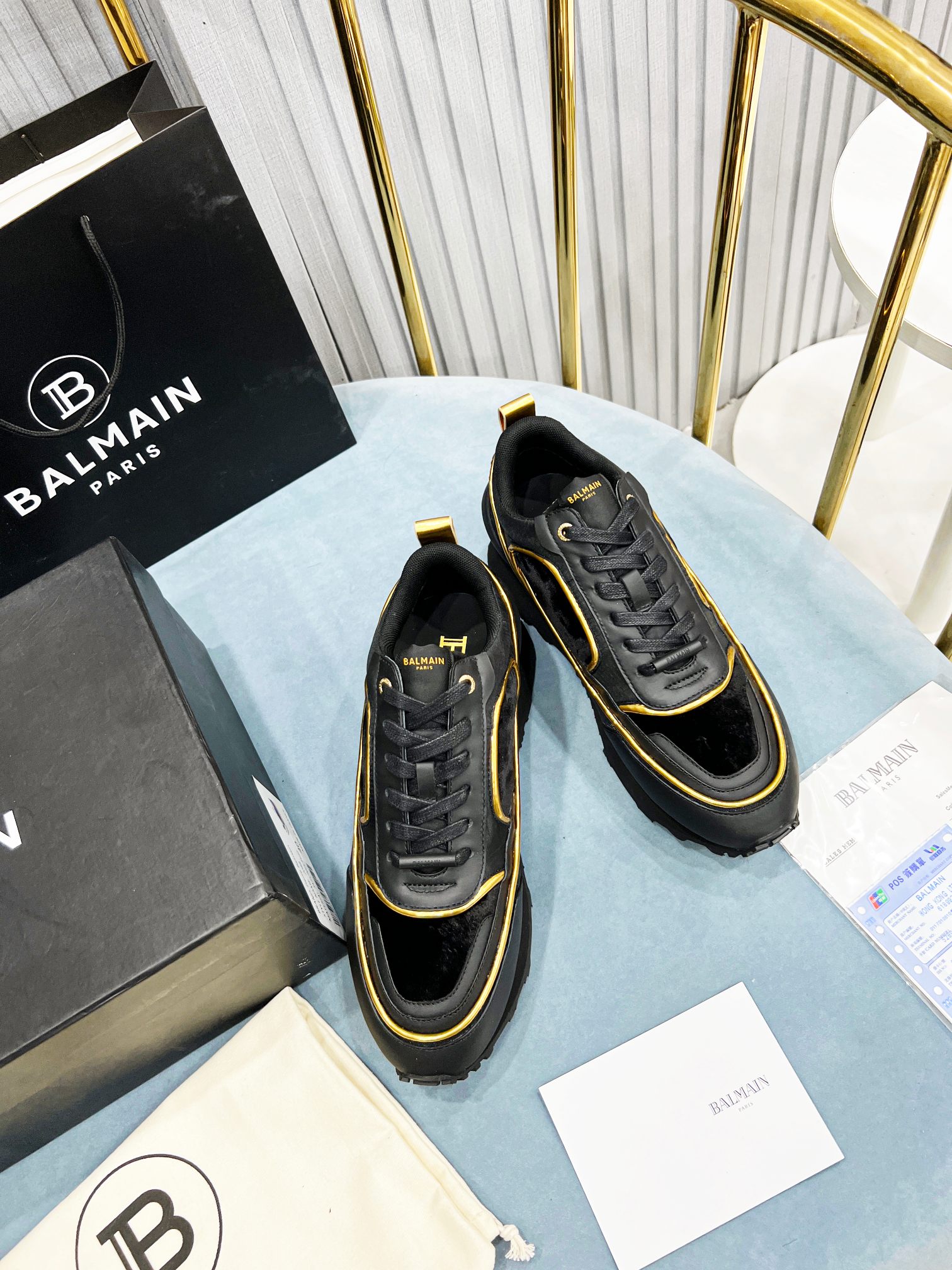 BALMAIN Leather Sneakers