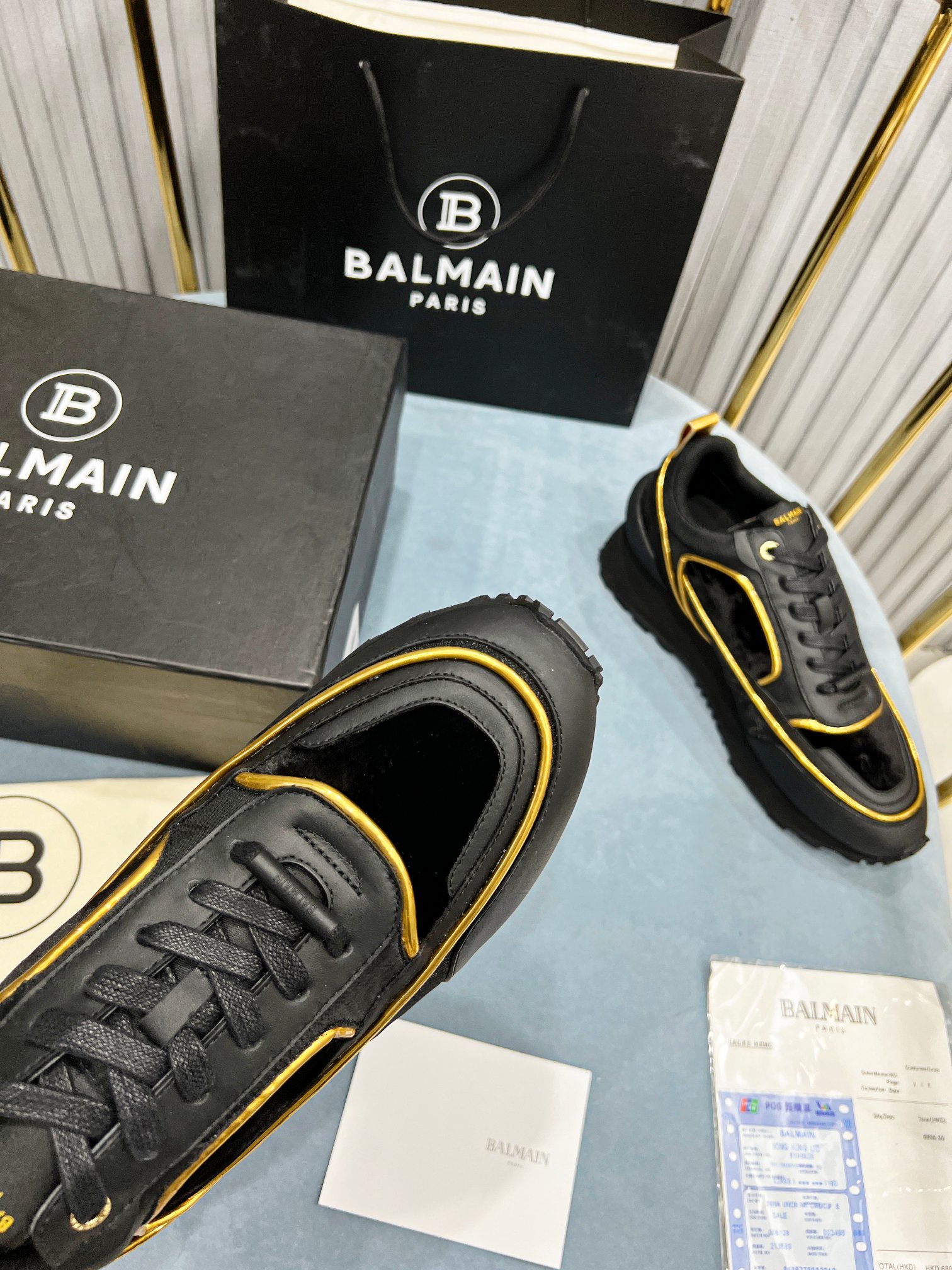 BALMAIN Leather Sneakers
