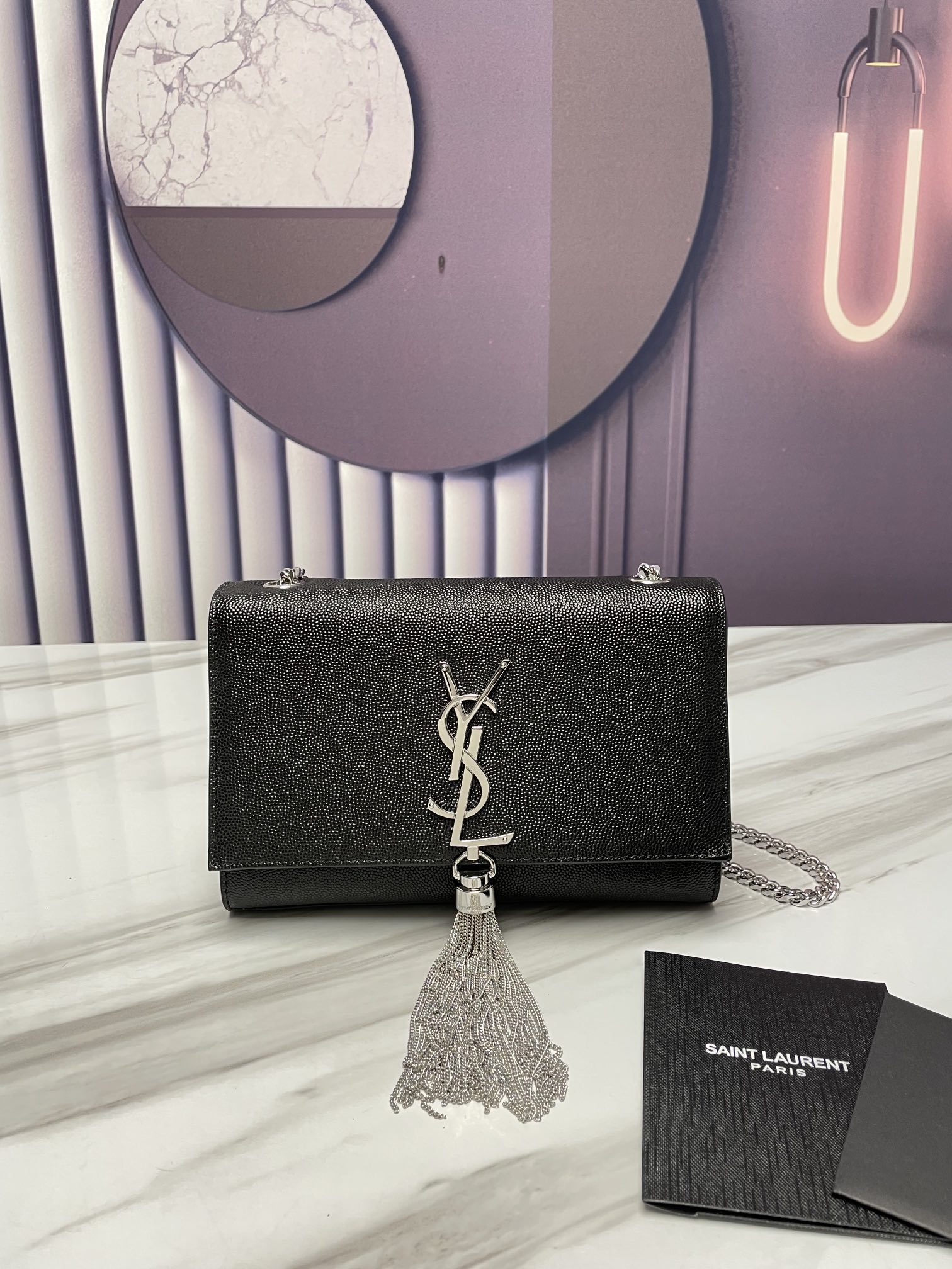 Saint Laurent Classic Chain Shoulder/Crossbody Bag for Women  in Black