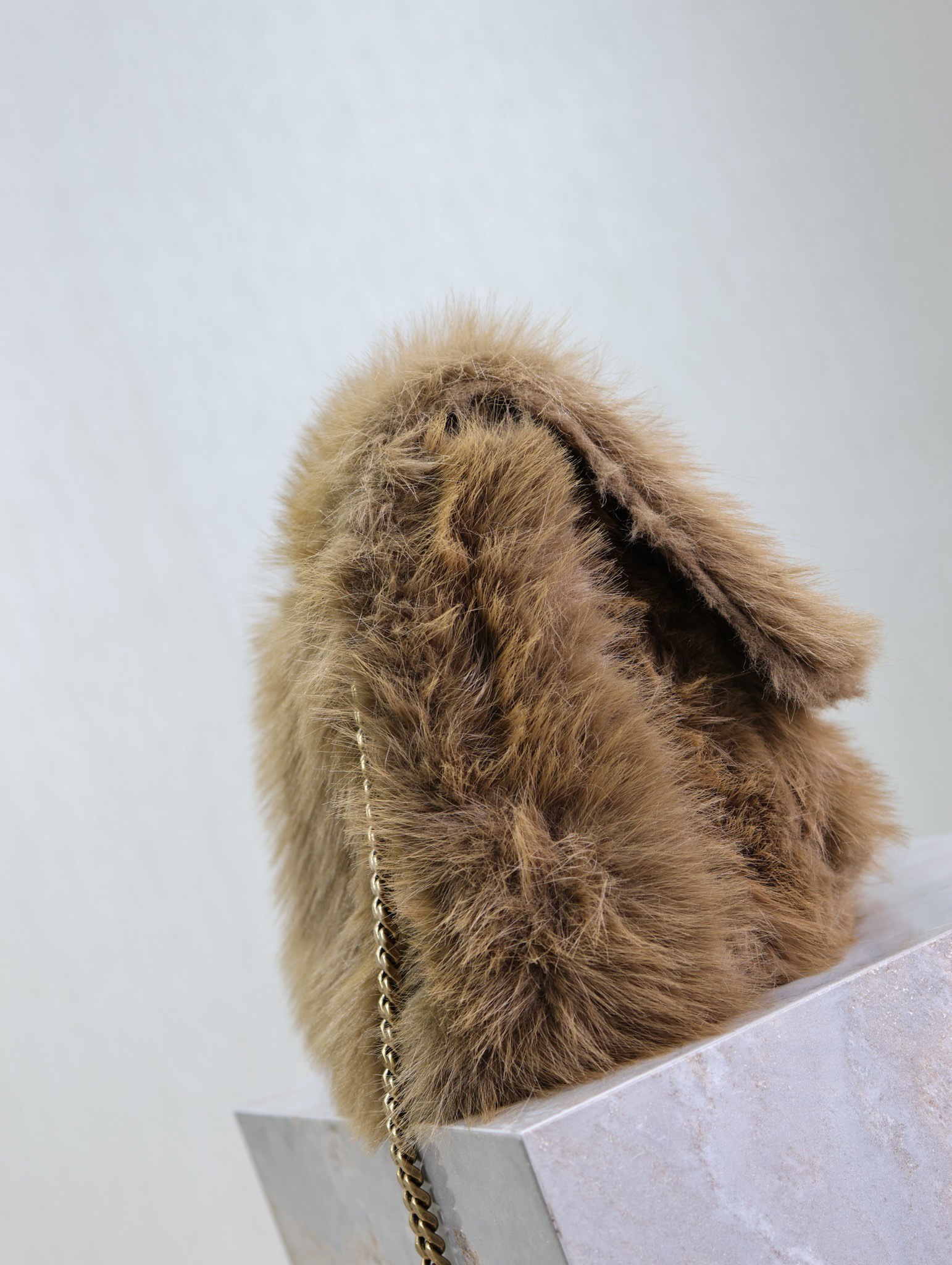 Saint Laurent Niki Bag in Rabbit Fur