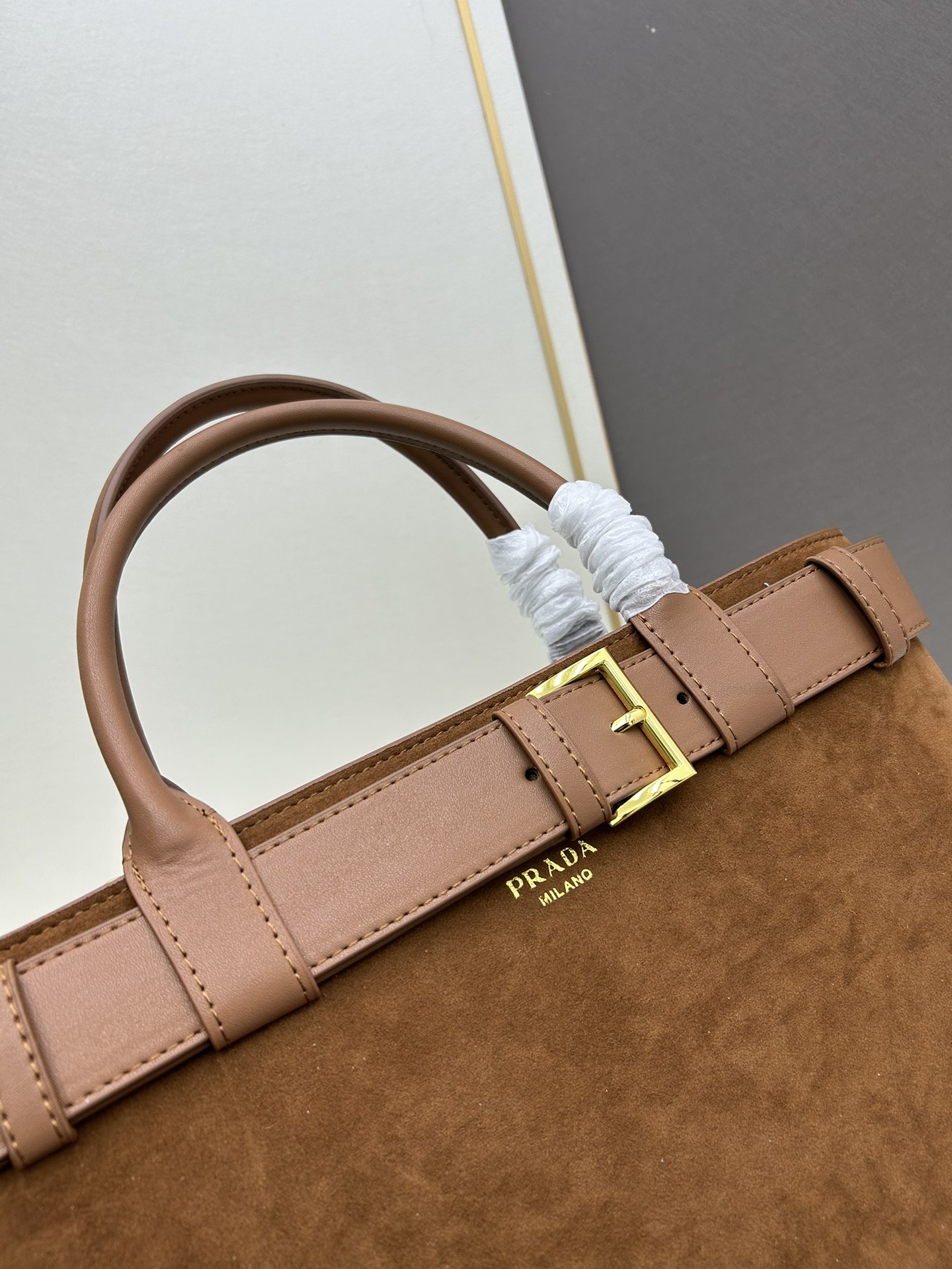 Prada DoubleBag Medium Suede Handbag