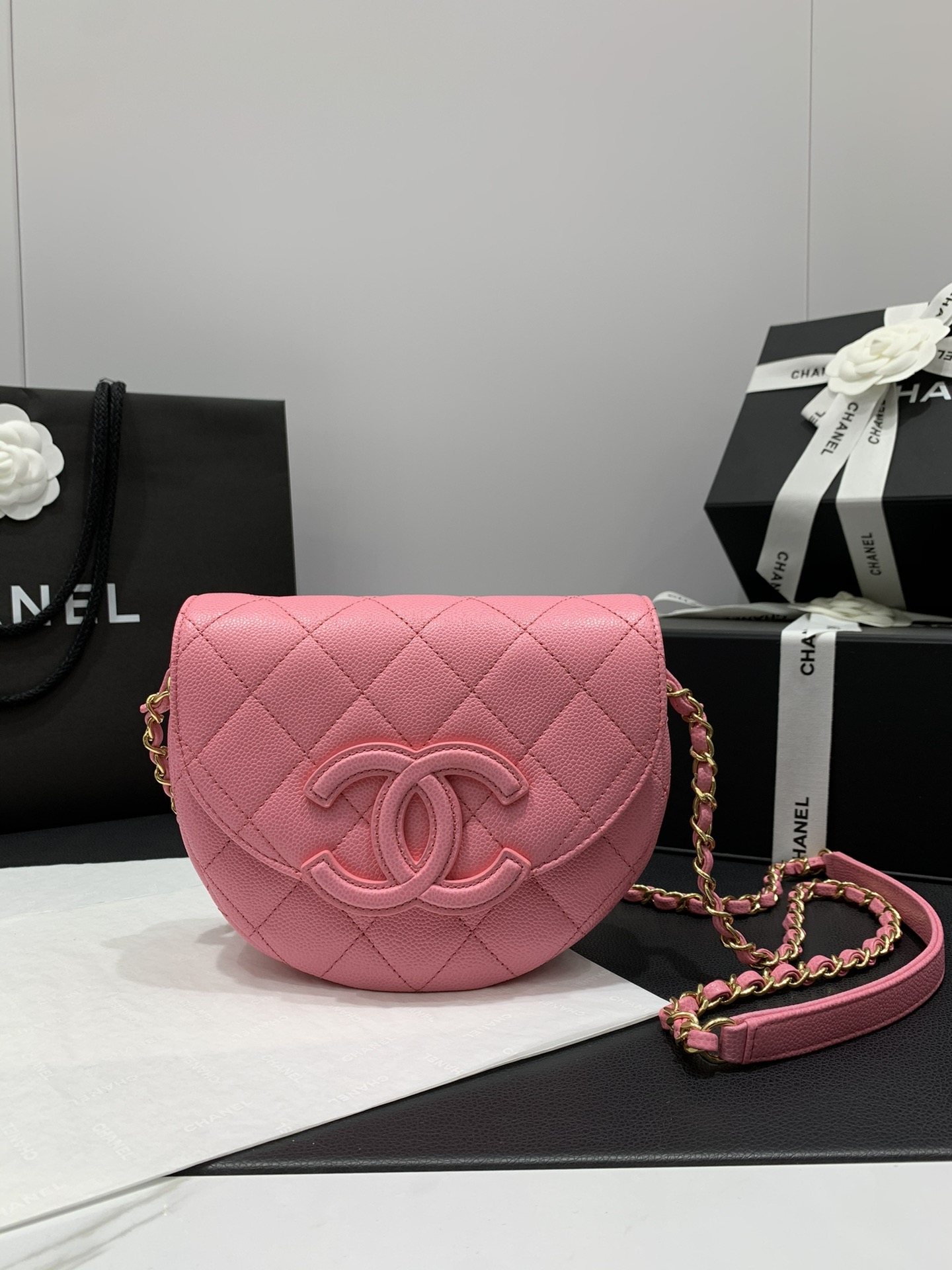 Chanel Elegant Lambskin Crossbody Bag