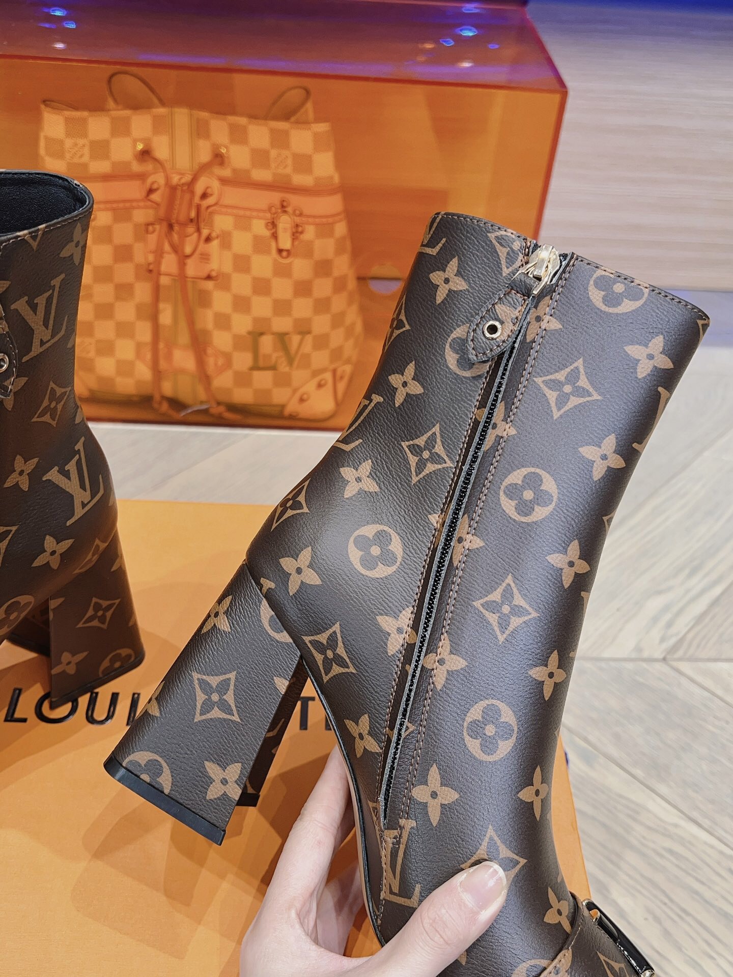 LV Monogram High-Heel Boots