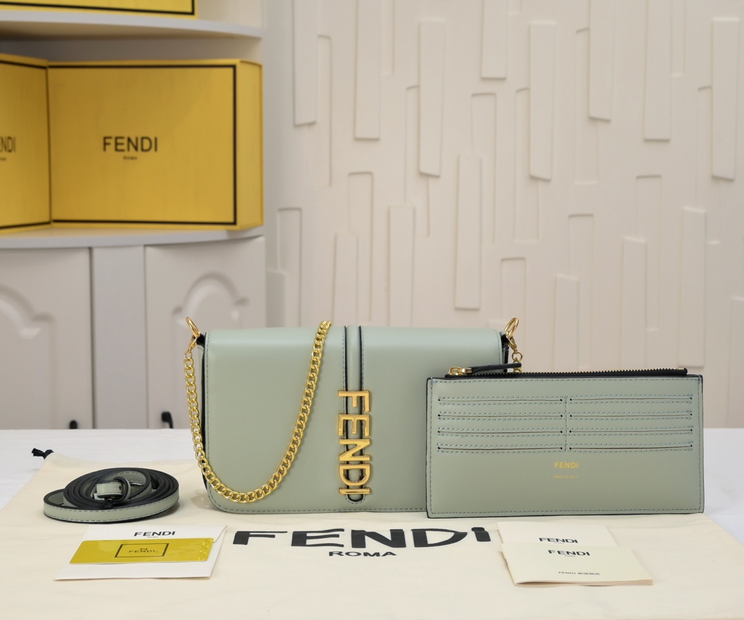 FENDI1:1 high-end quality top original size copyFendi fendi chain bag shoulder Messenger bagOriginal big brand luxury goods 1:1 high-end quality top original size copy