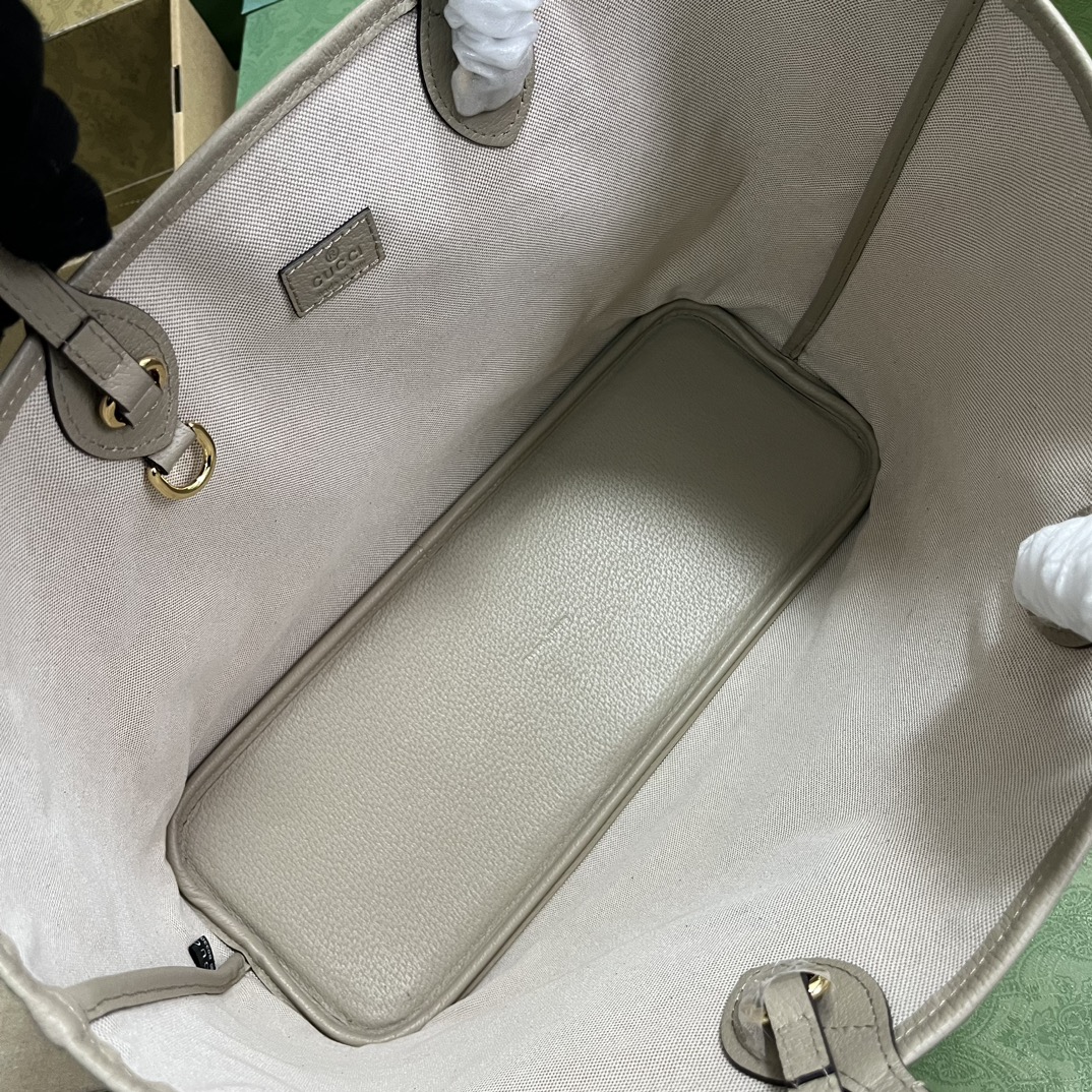 Gucci Classic Vintage-Inspired Leather Large Tote Bag