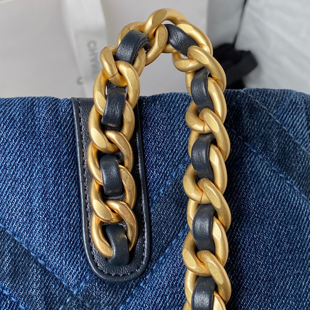Chanel Vintage Denim Square Tote Bag