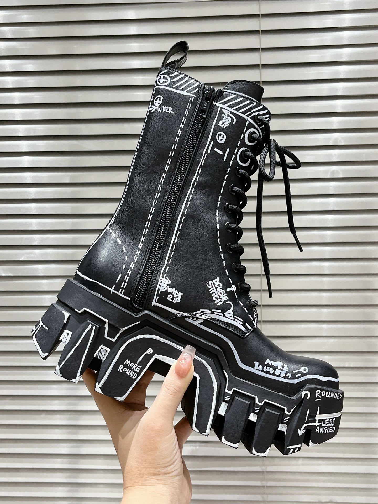 Balenciaga Printed Bulldozer Boots（8CM）