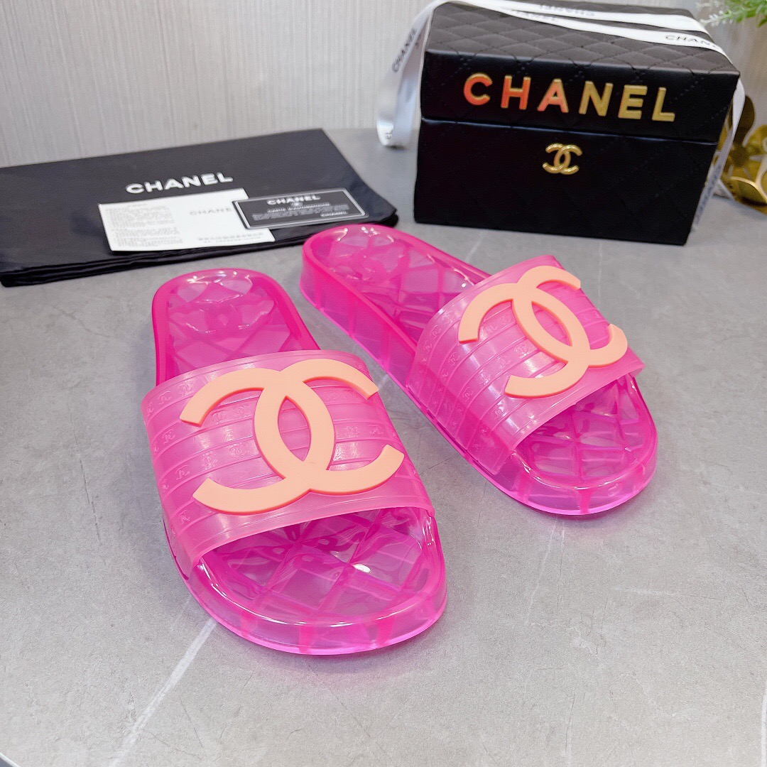 Chanel Crystal Couple Slippers