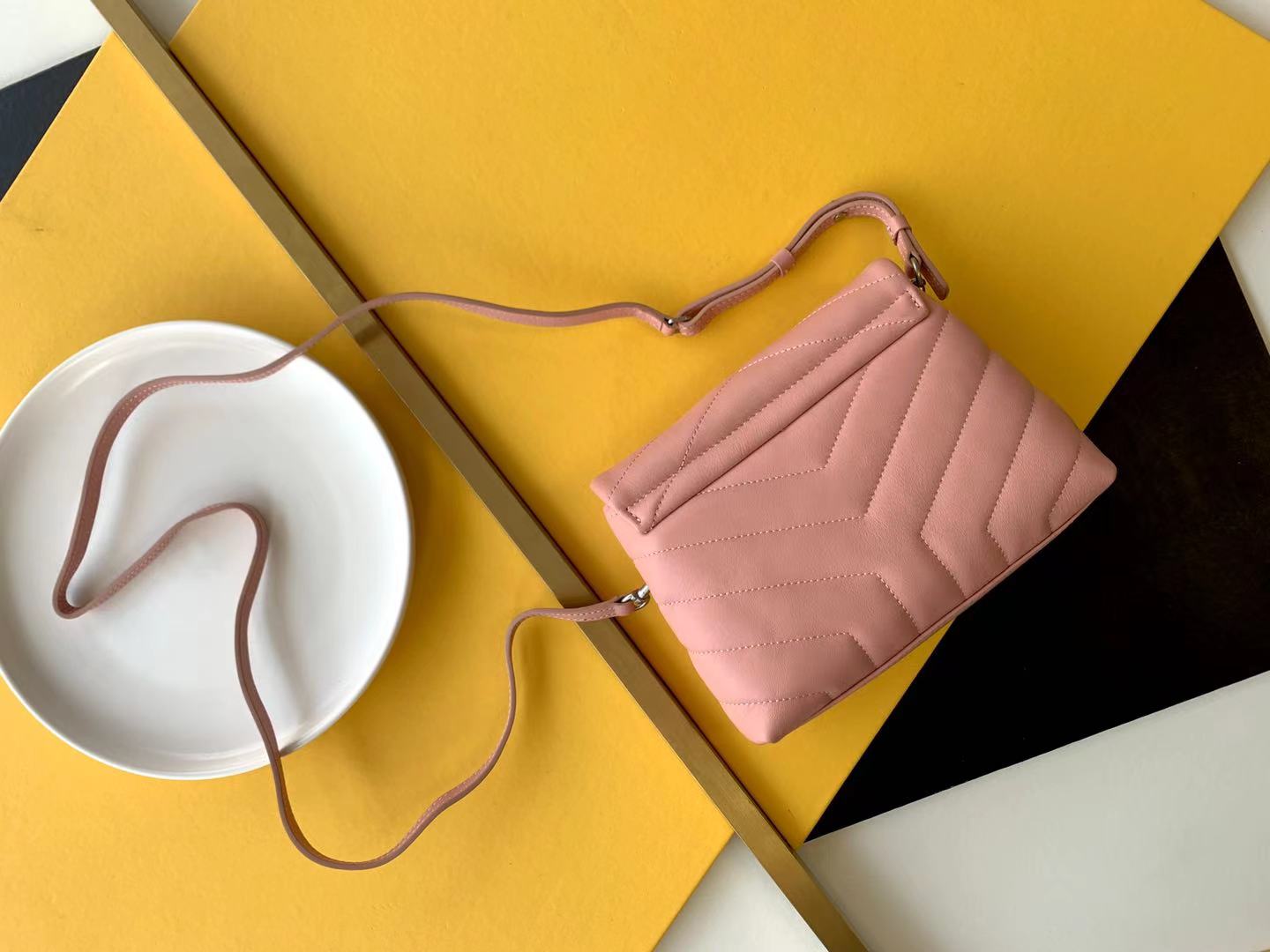 Saint Laurent Paris Pink Leather Women's Crossbody Bag