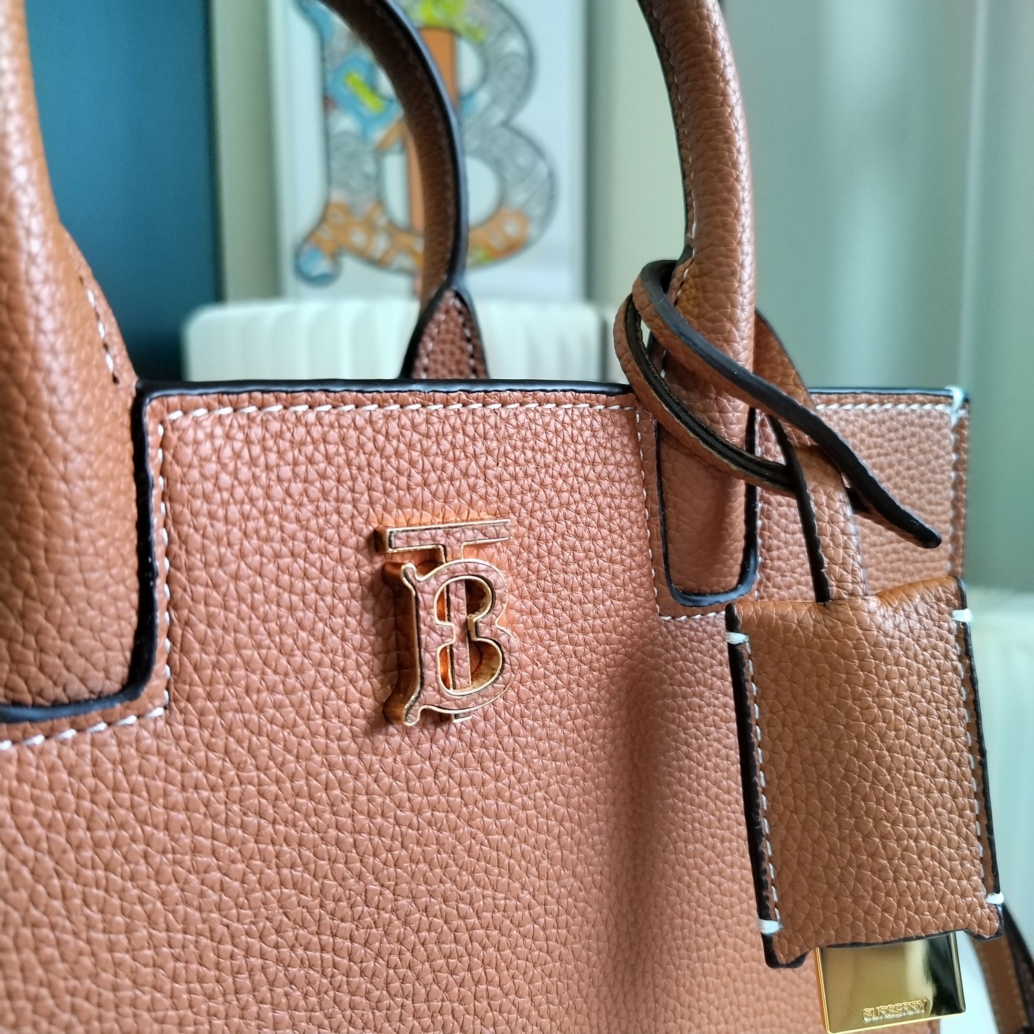 Burberry Leather Elegant Handbag