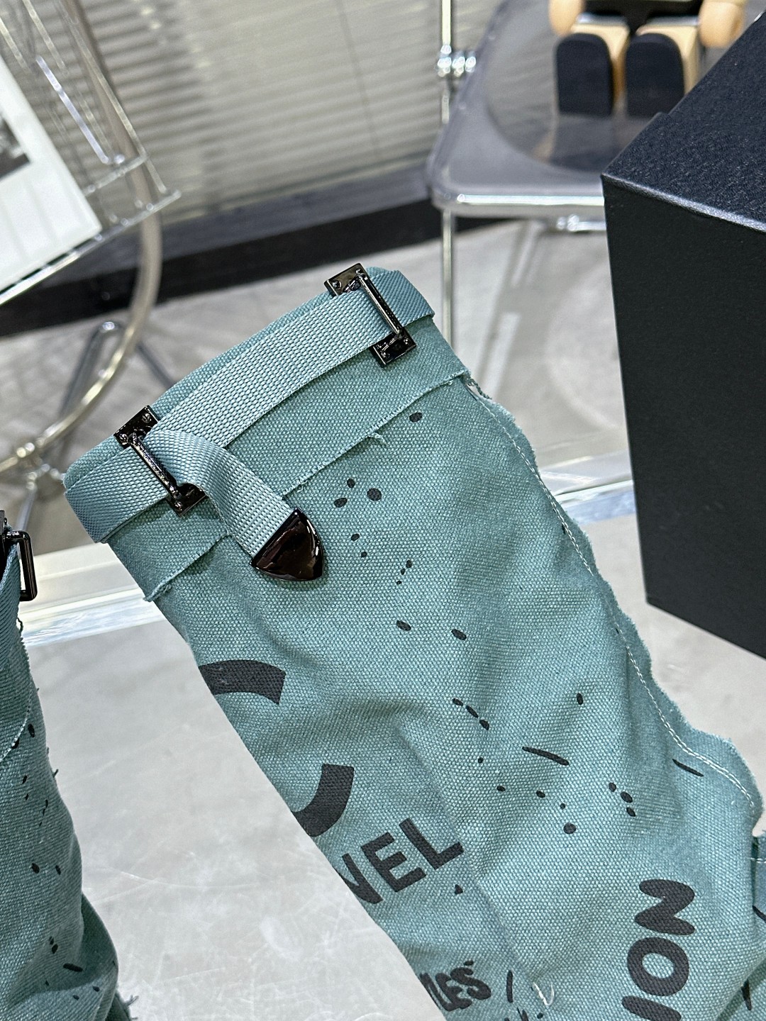 Chanel Pure Cotton Canvas High-Top Shoes