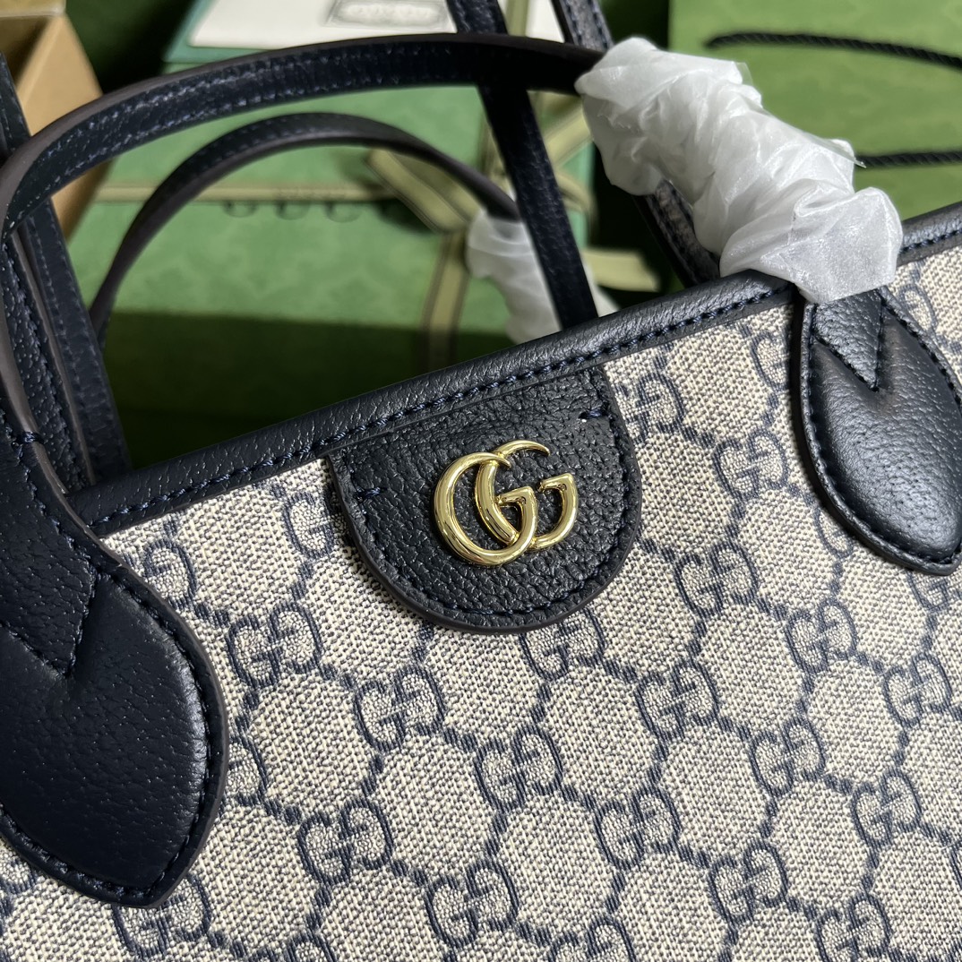 Gucci Classic Vintage-Inspired Leather Large Tote Bag