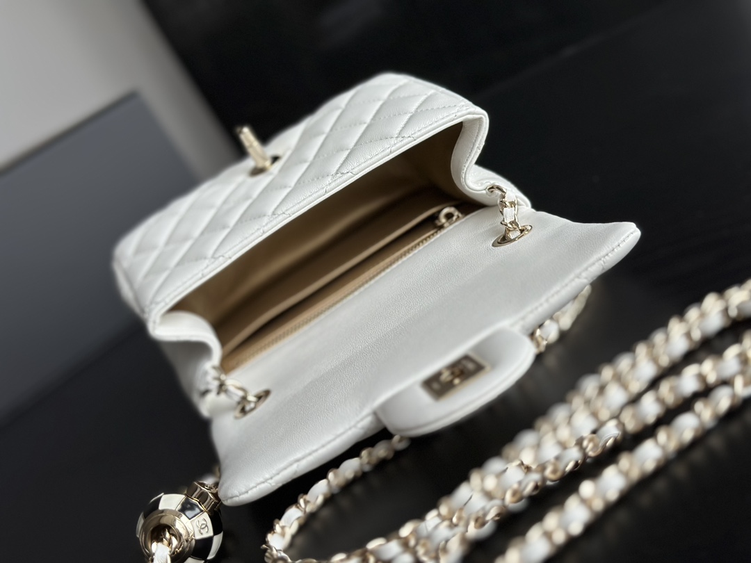 Chanel Black Calfskin Chain Bag
