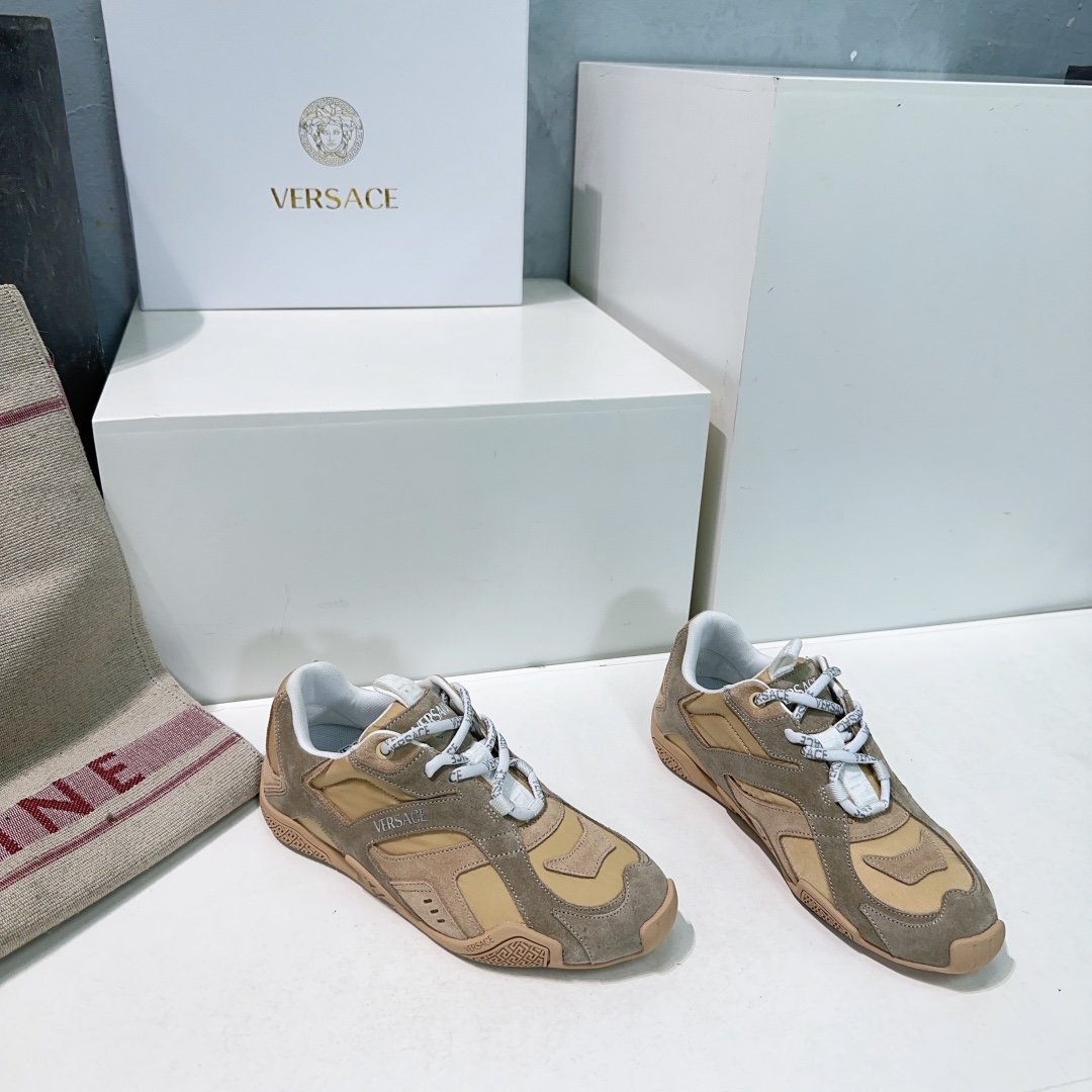 Versace Galaxia Leather Sneakers Casual Shoes