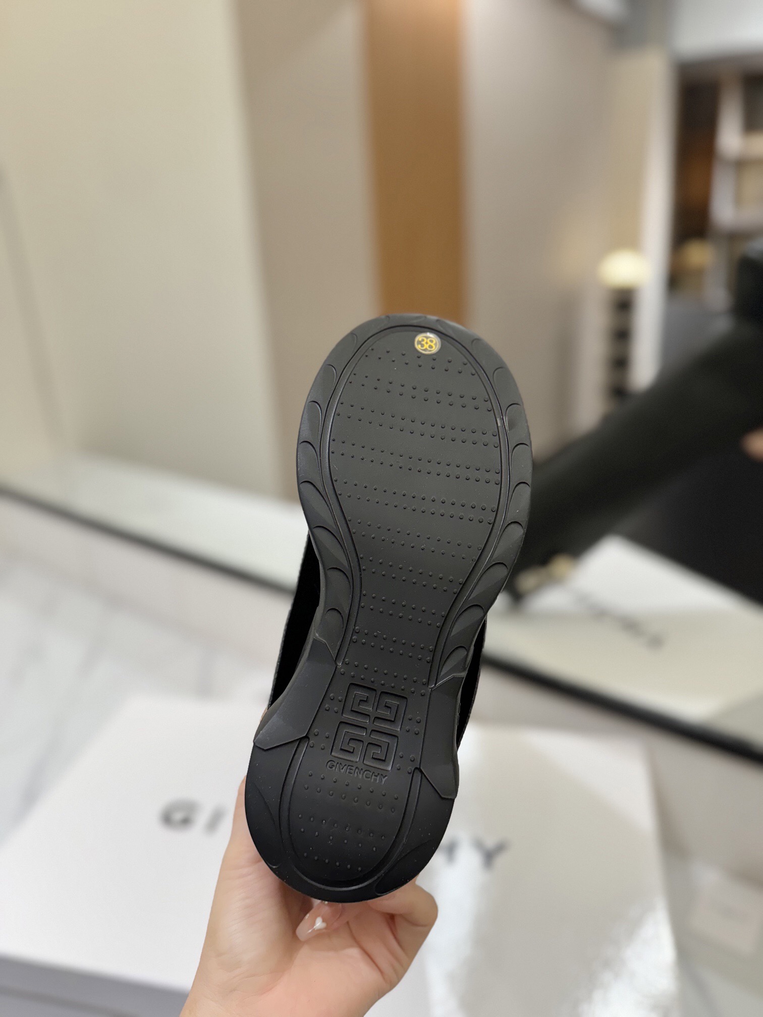 Givenchy Slope Heel Elevated Shark Long Boot