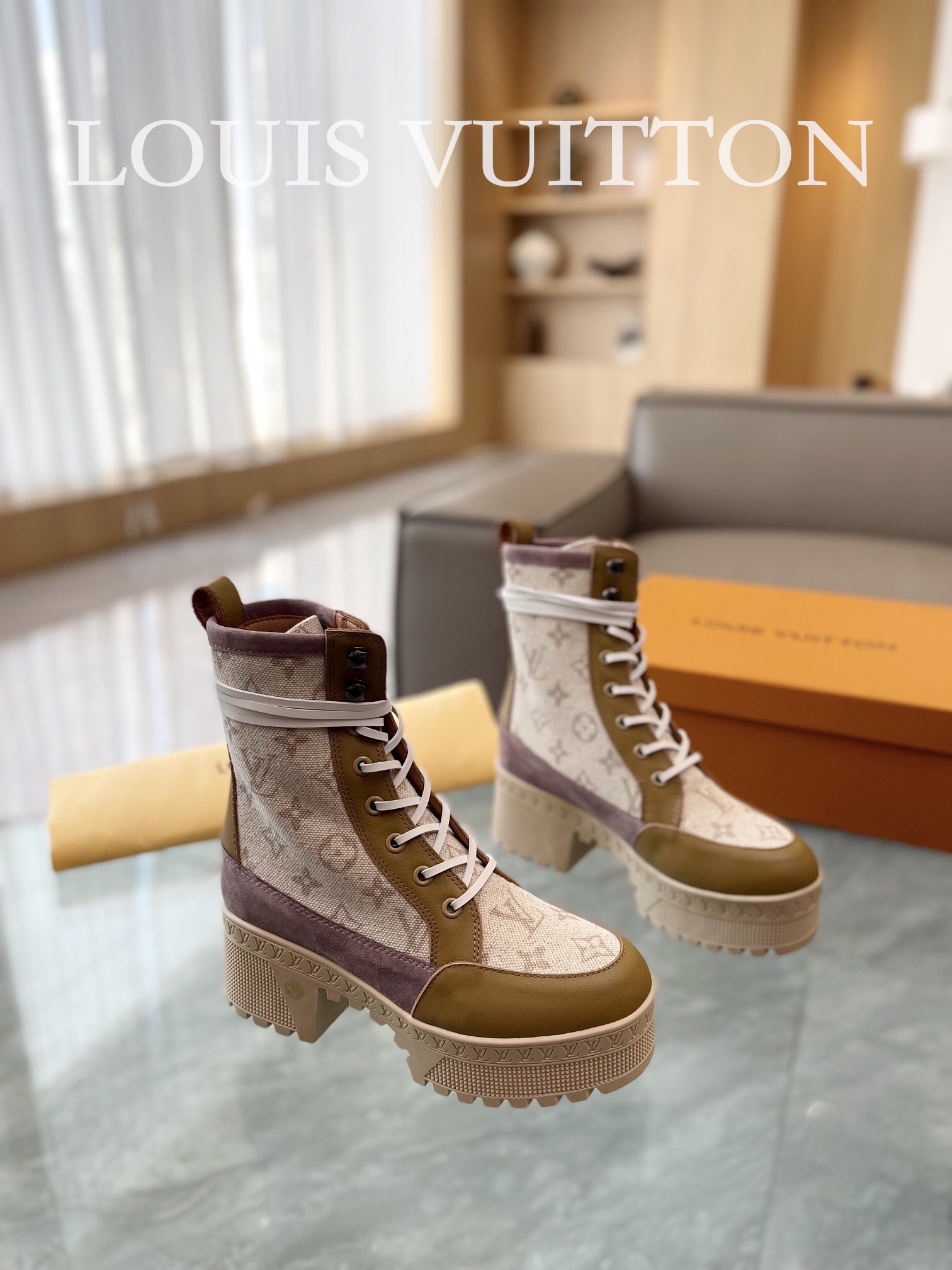 Louis Vuitton Monogram Chunky Boots