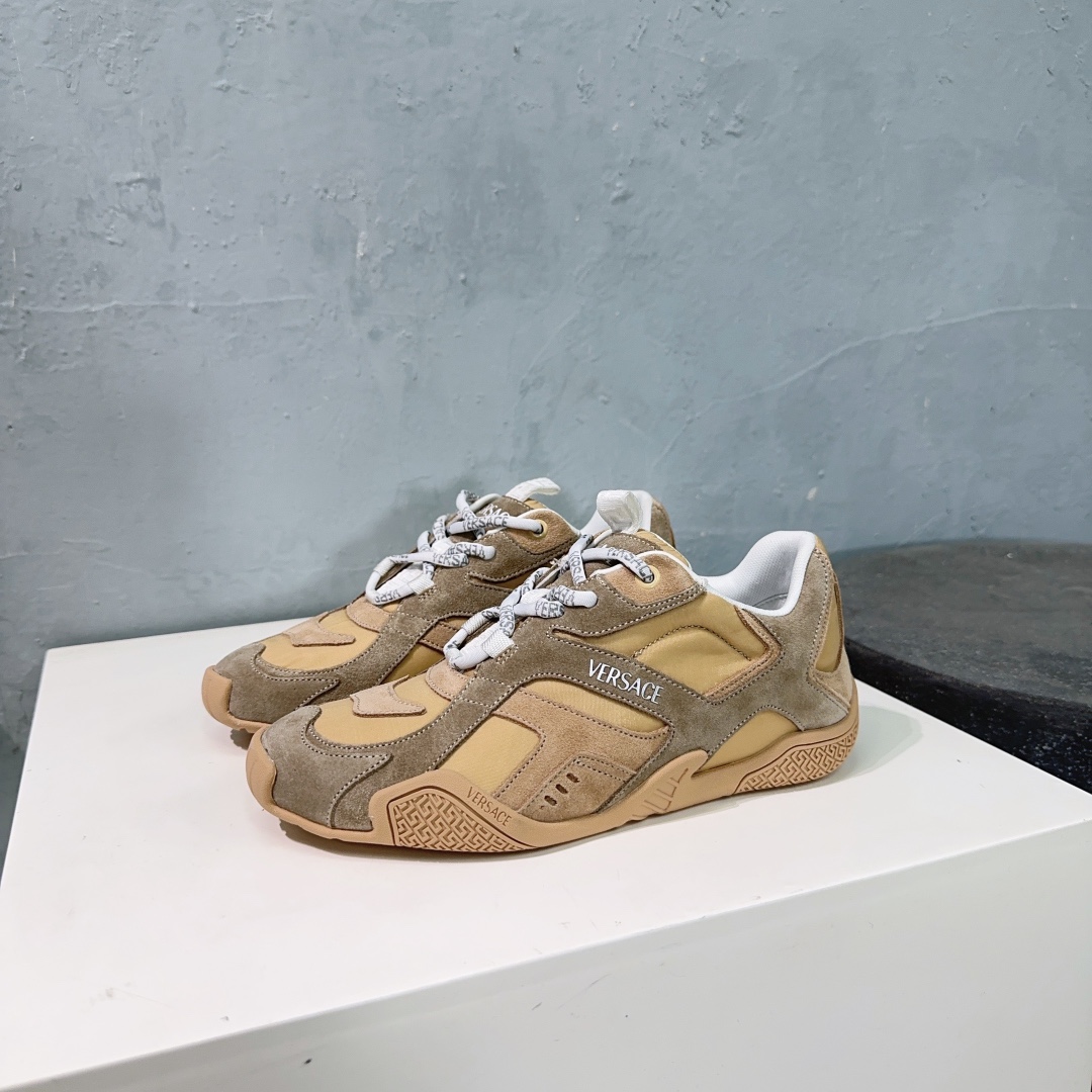 Versace Galaxia Leather Sneakers Casual Shoes