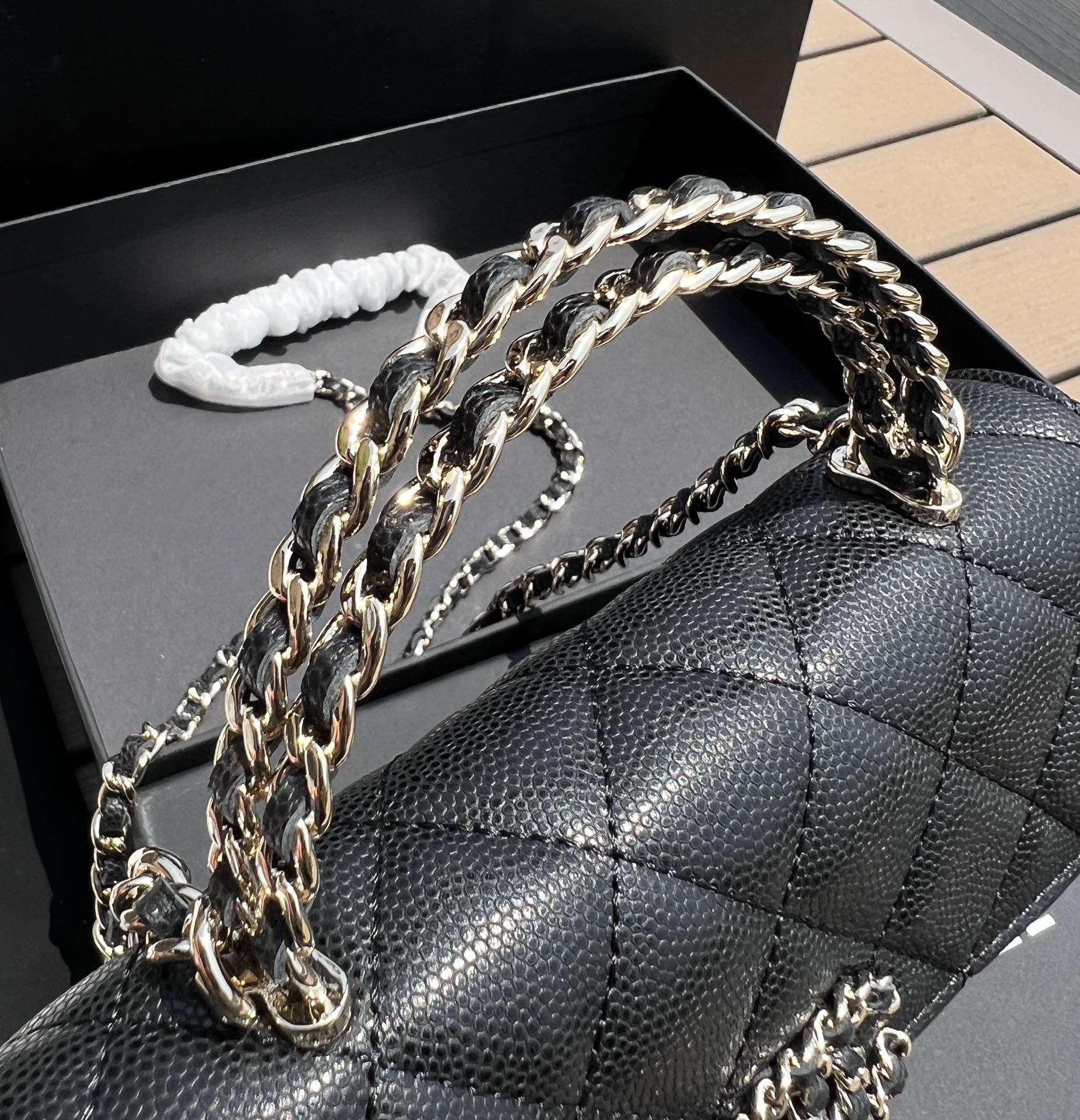 Chanel Caviar Leather Kelly Chain Bag