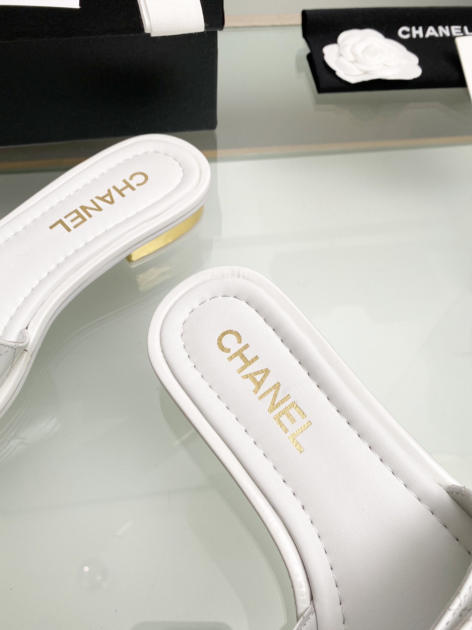 CHANEL Lambskin Slippers