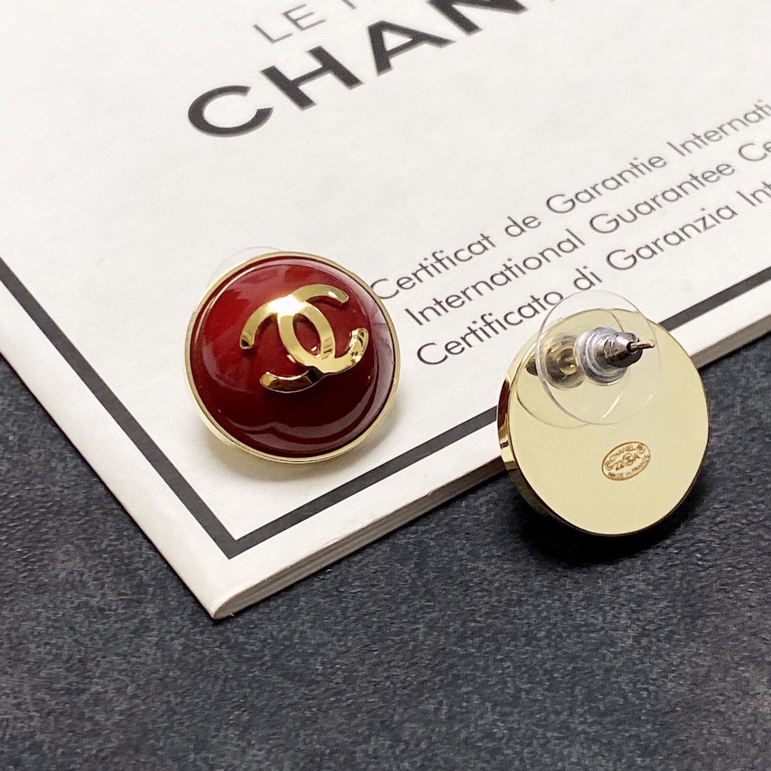 Chanel Round Stud Earrings