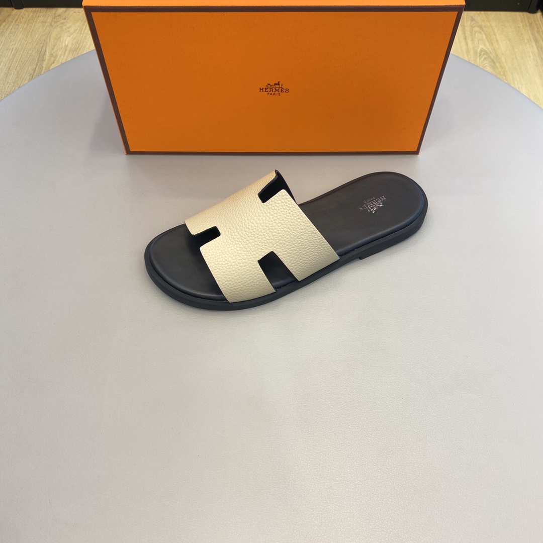 Hermès Classic H Logo Slip-On Sandals