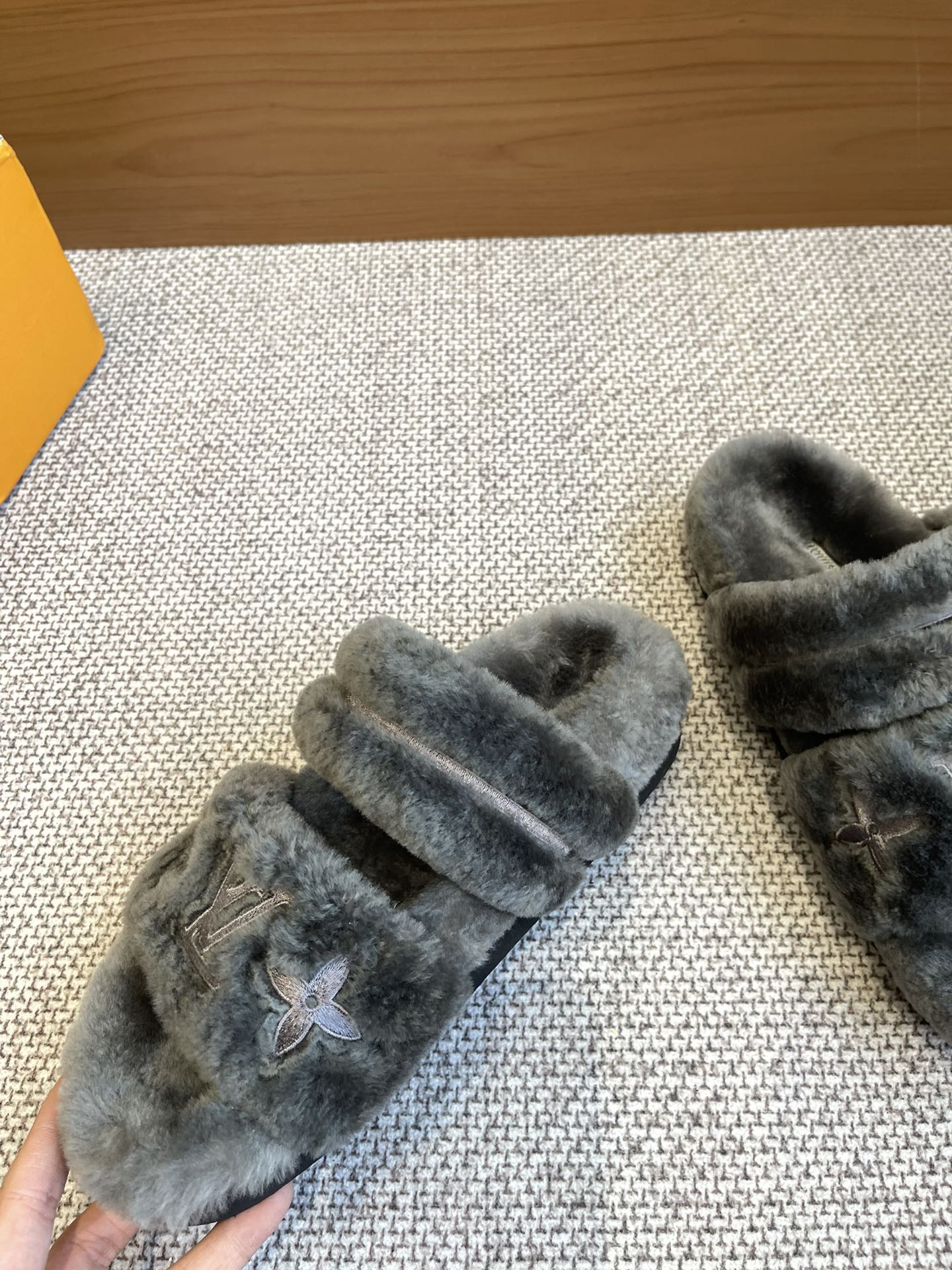LV Flat Wool Slippers
