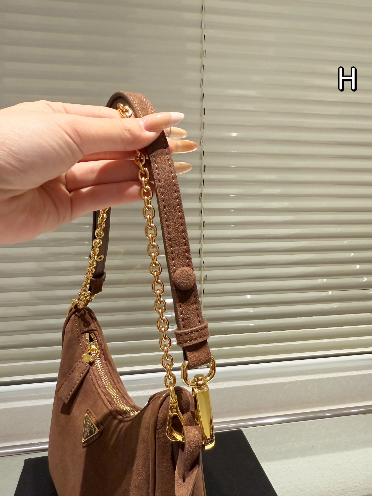 Prada Re-Edition Suede Shoulder/ Underarm Bag